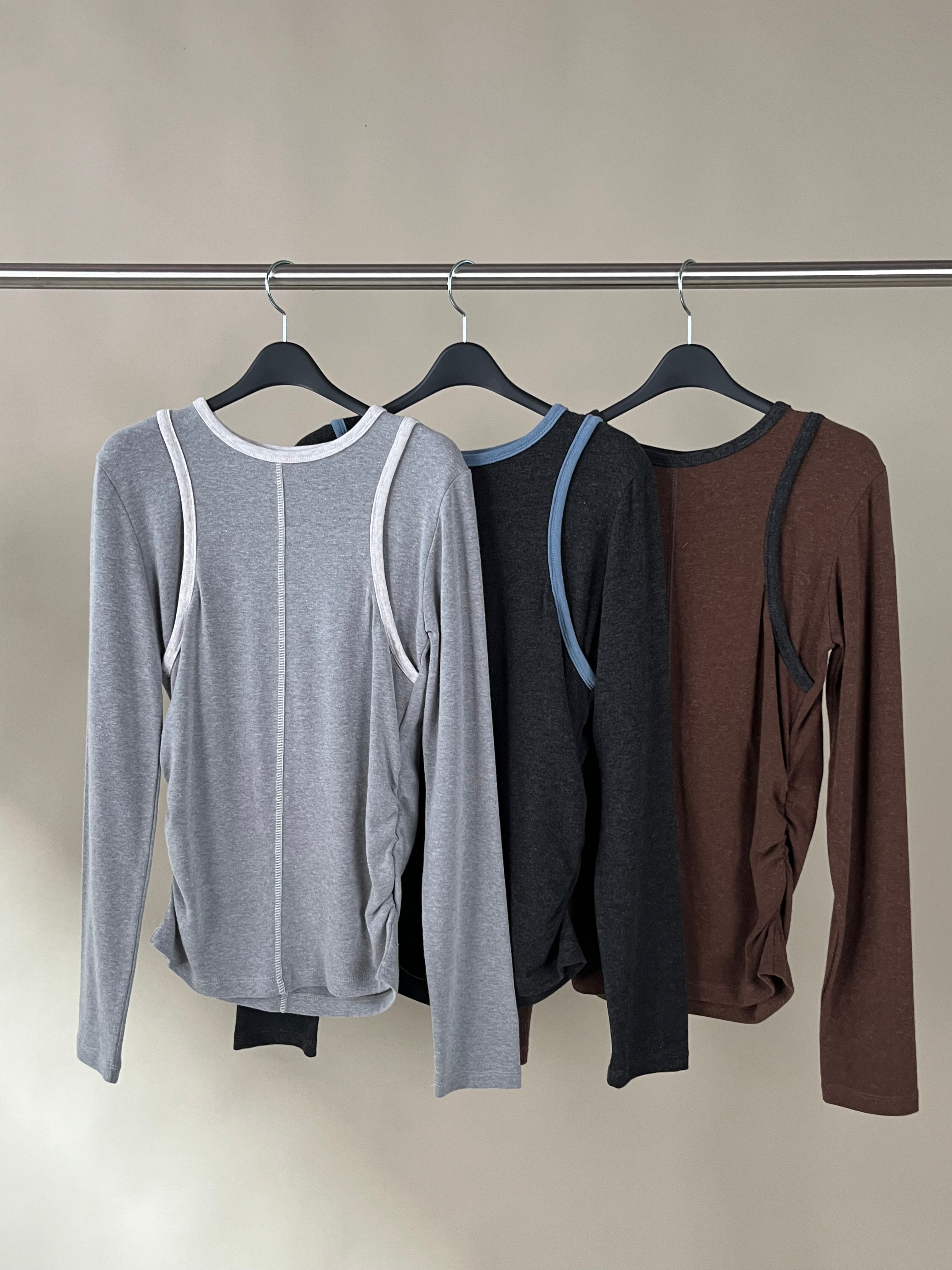 Aube side ruched longsleeve tee