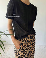 summer light knit basic tee