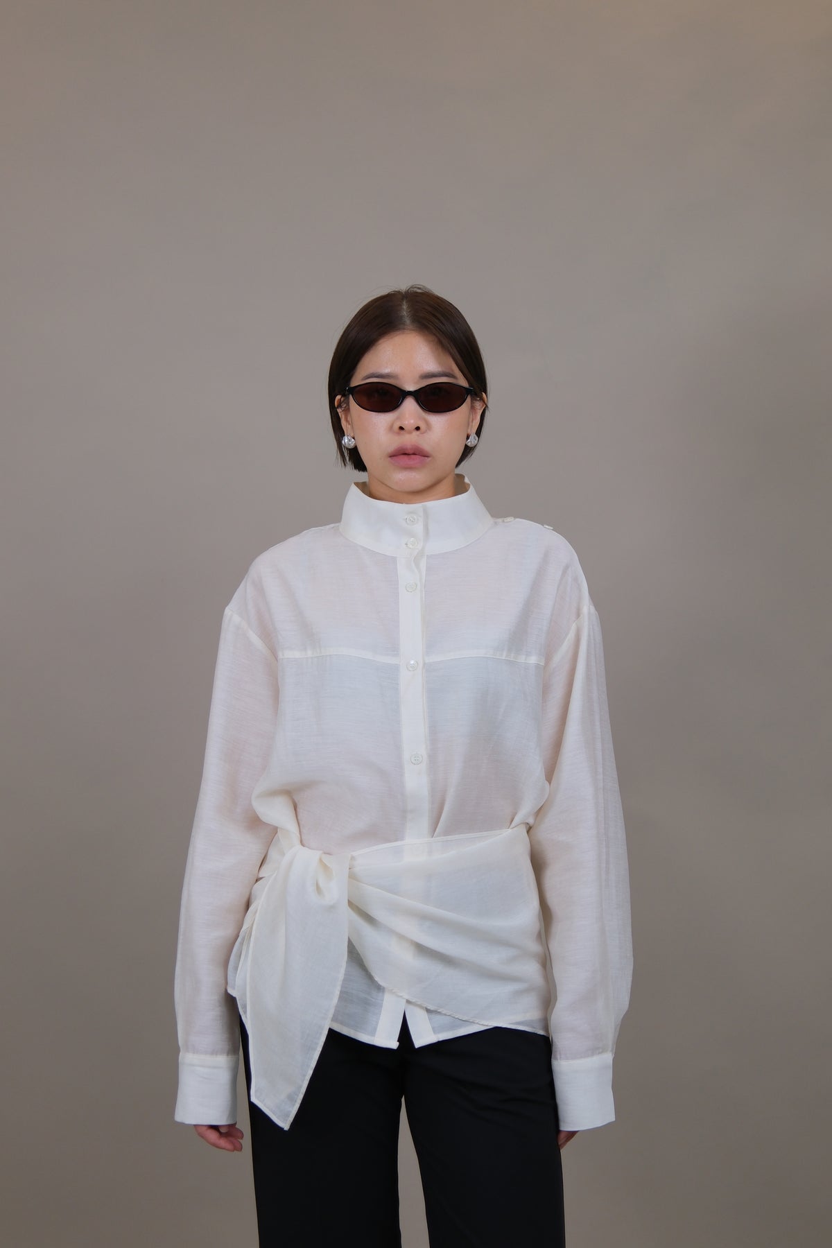 Élan Scarf Detail Shirt