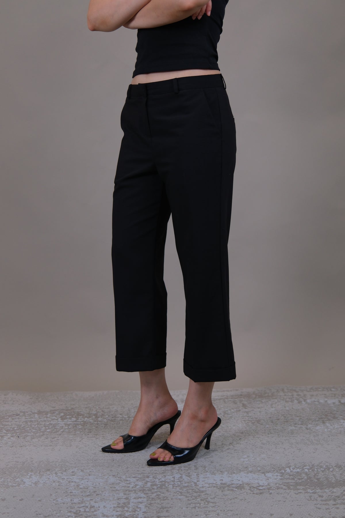 Margot Cuffed Crop Slacks