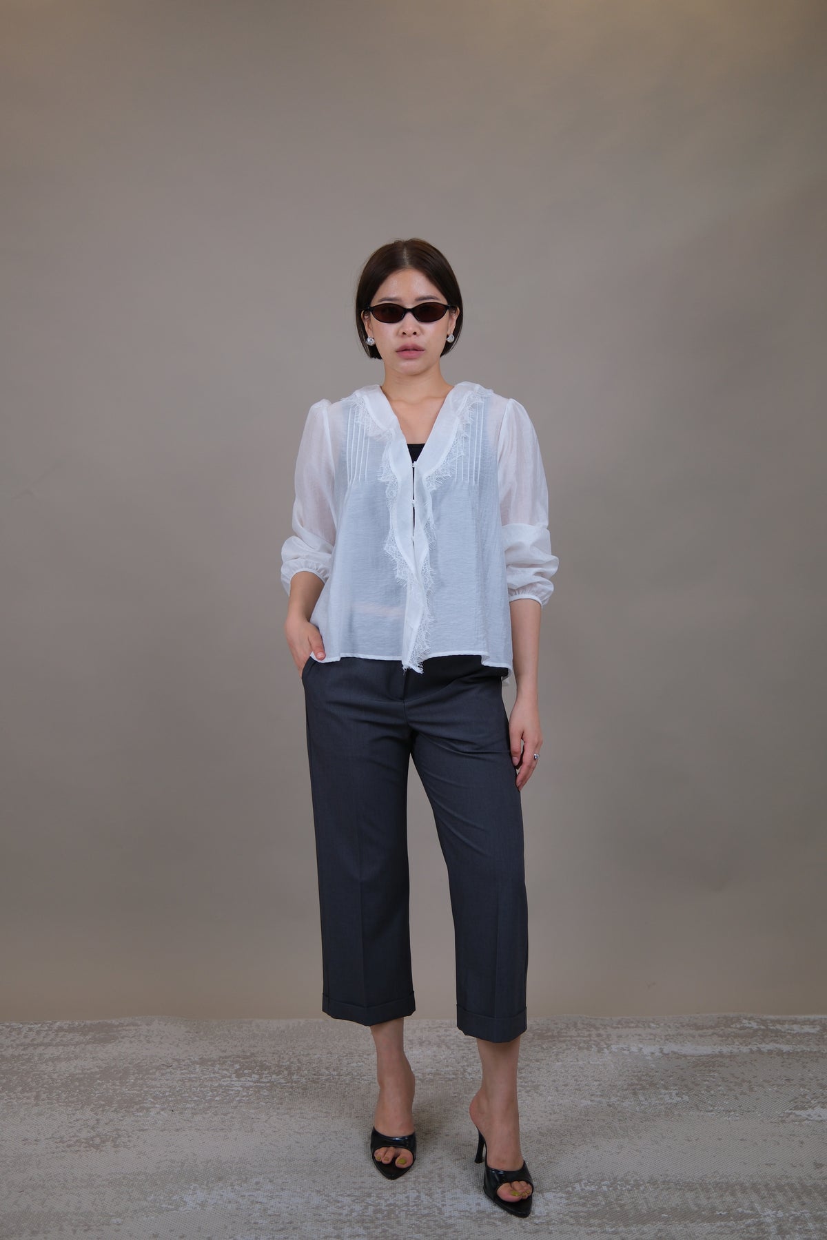 Margot Cuffed Crop Slacks