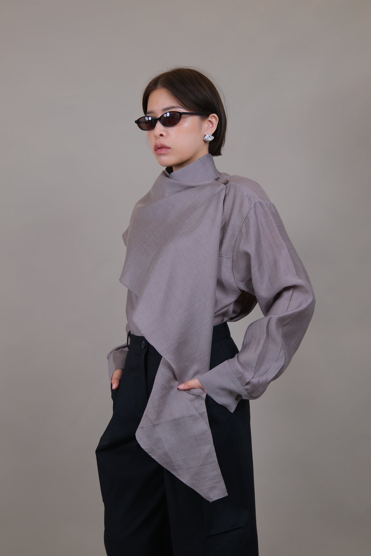 Élan Scarf Detail Shirt