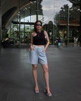 adjustable waist denim short