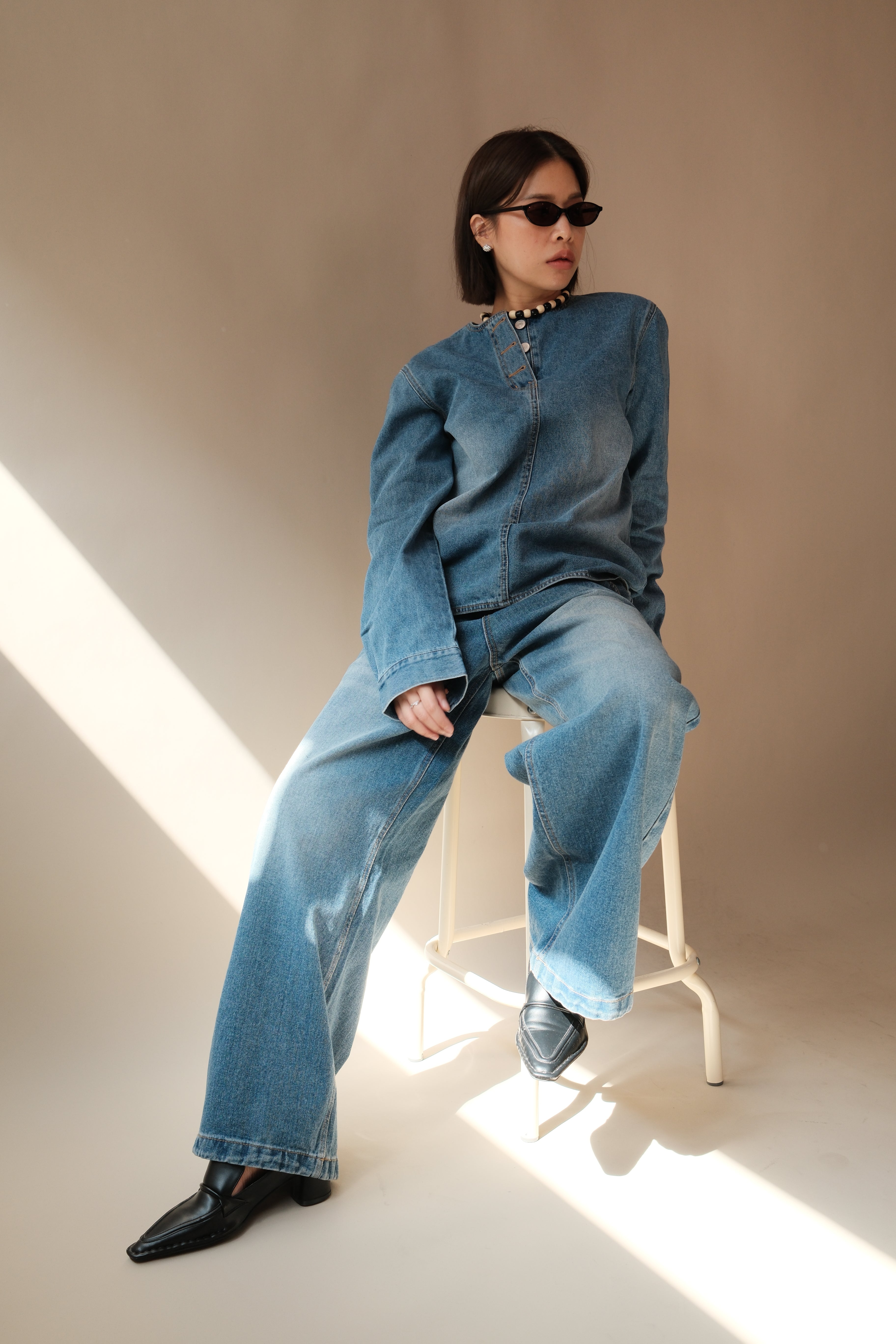 Daria denim blouse