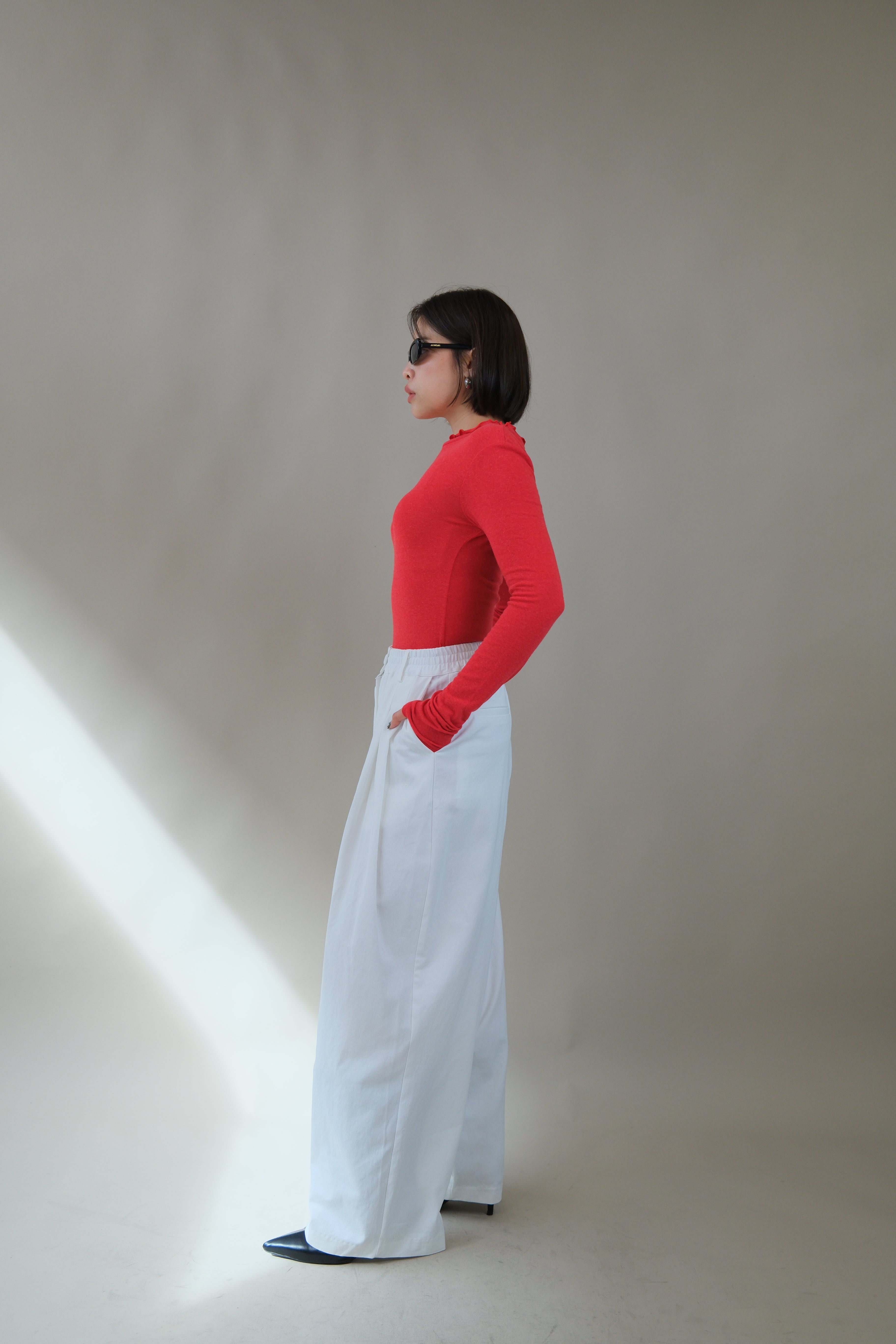 Polly elasticated waist wide leg pants