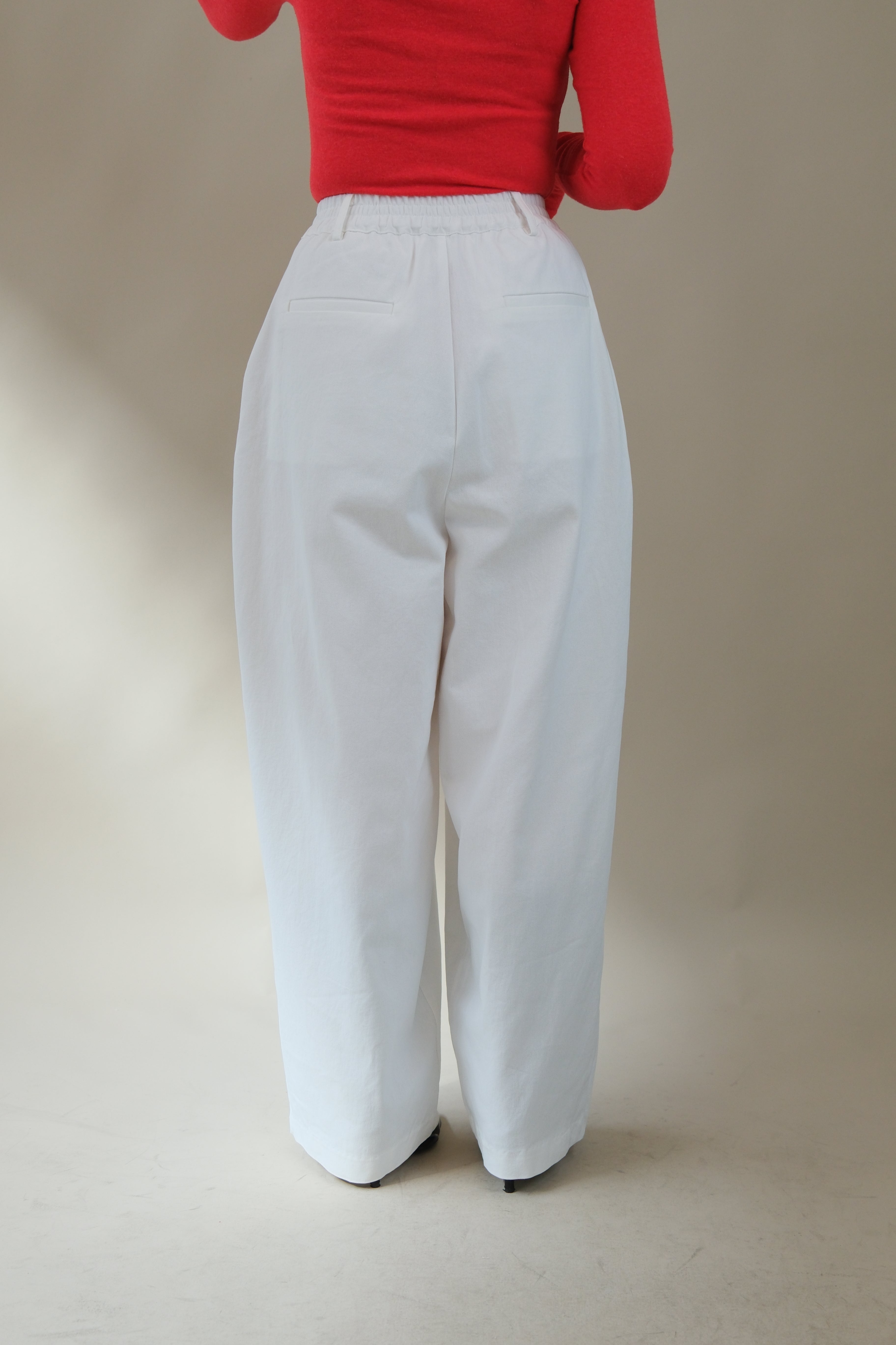 Polly elasticated waist wide leg pants