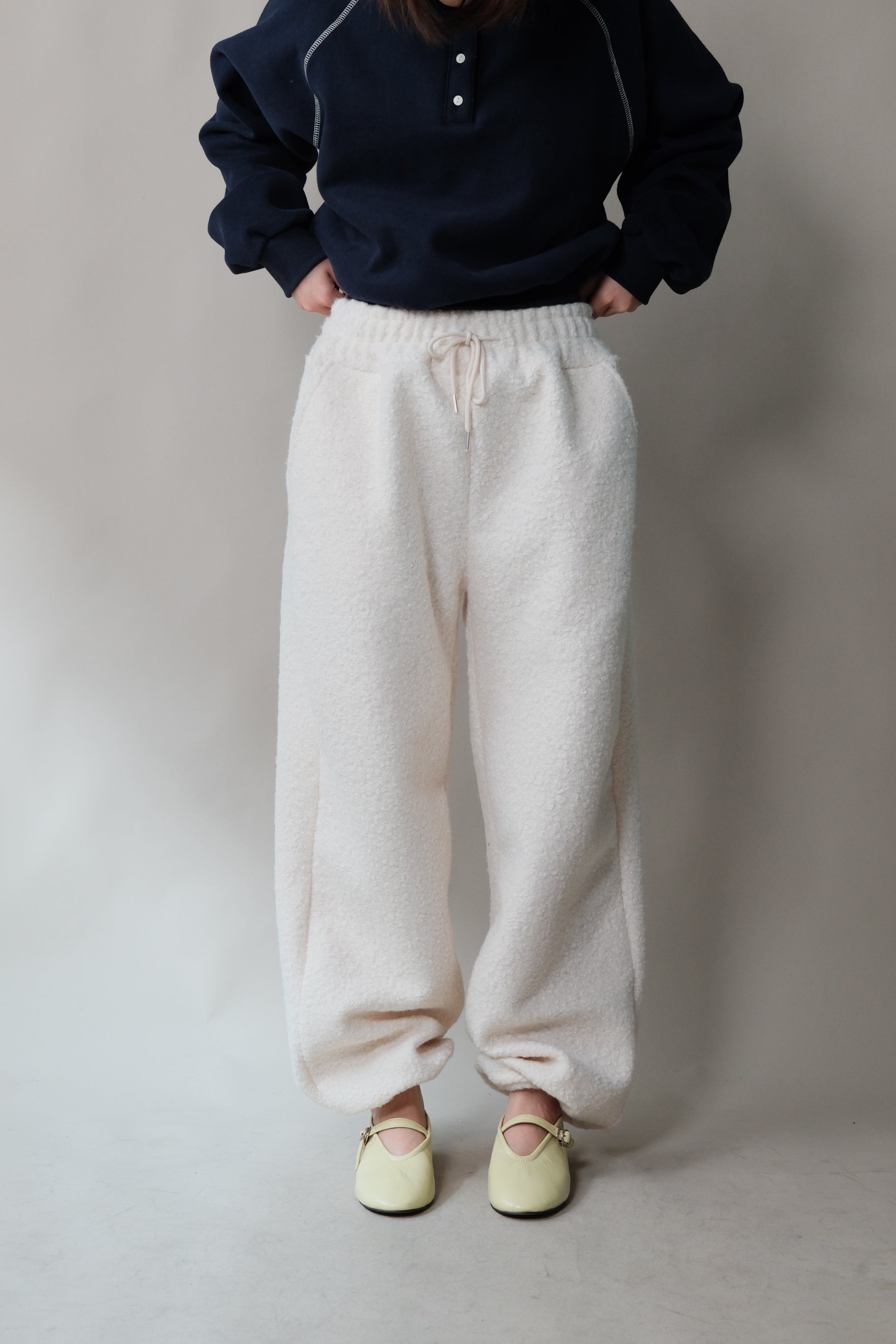 Polar fleece jogger pants (adjustable hem)