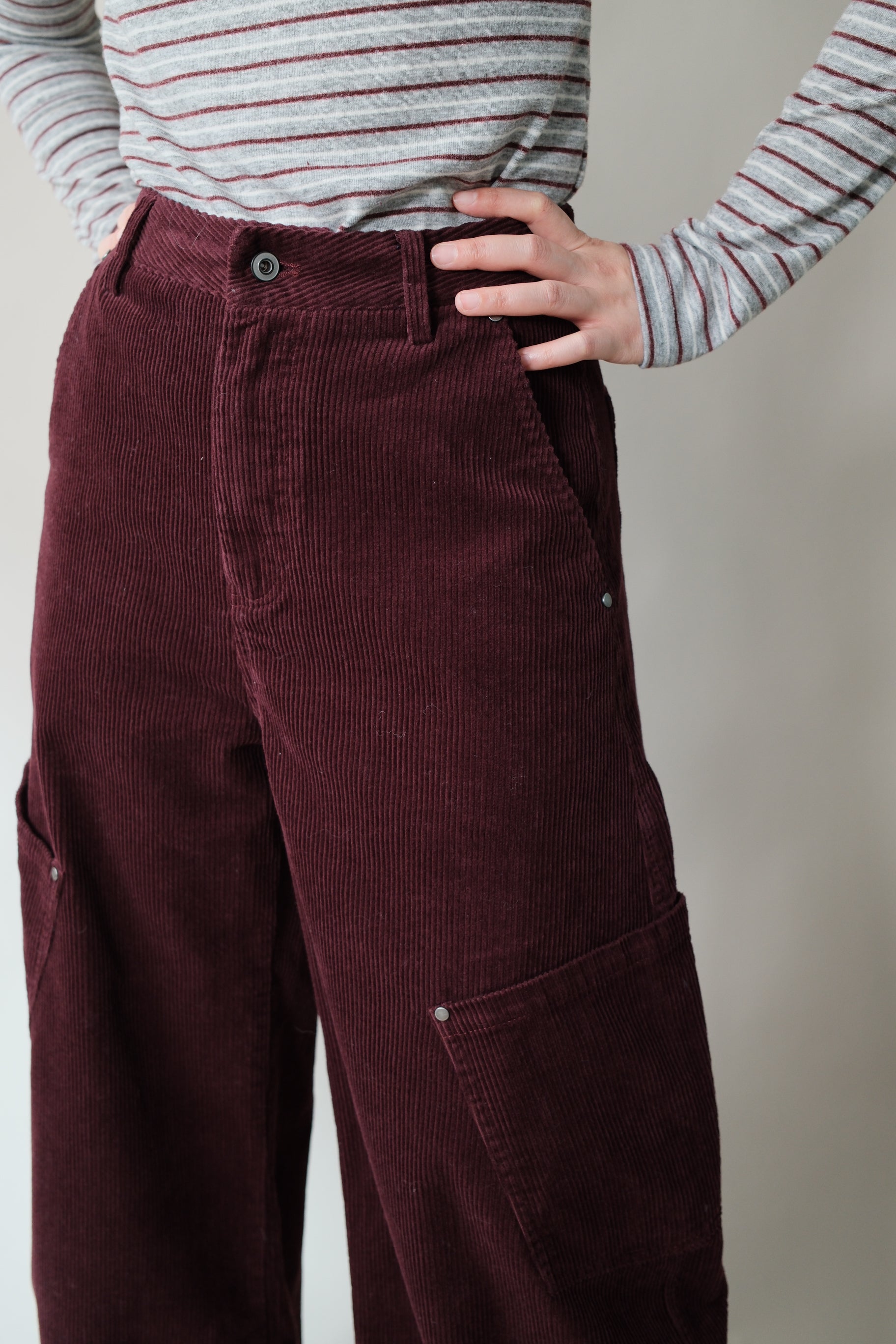 high-rise corduroy balloon pants