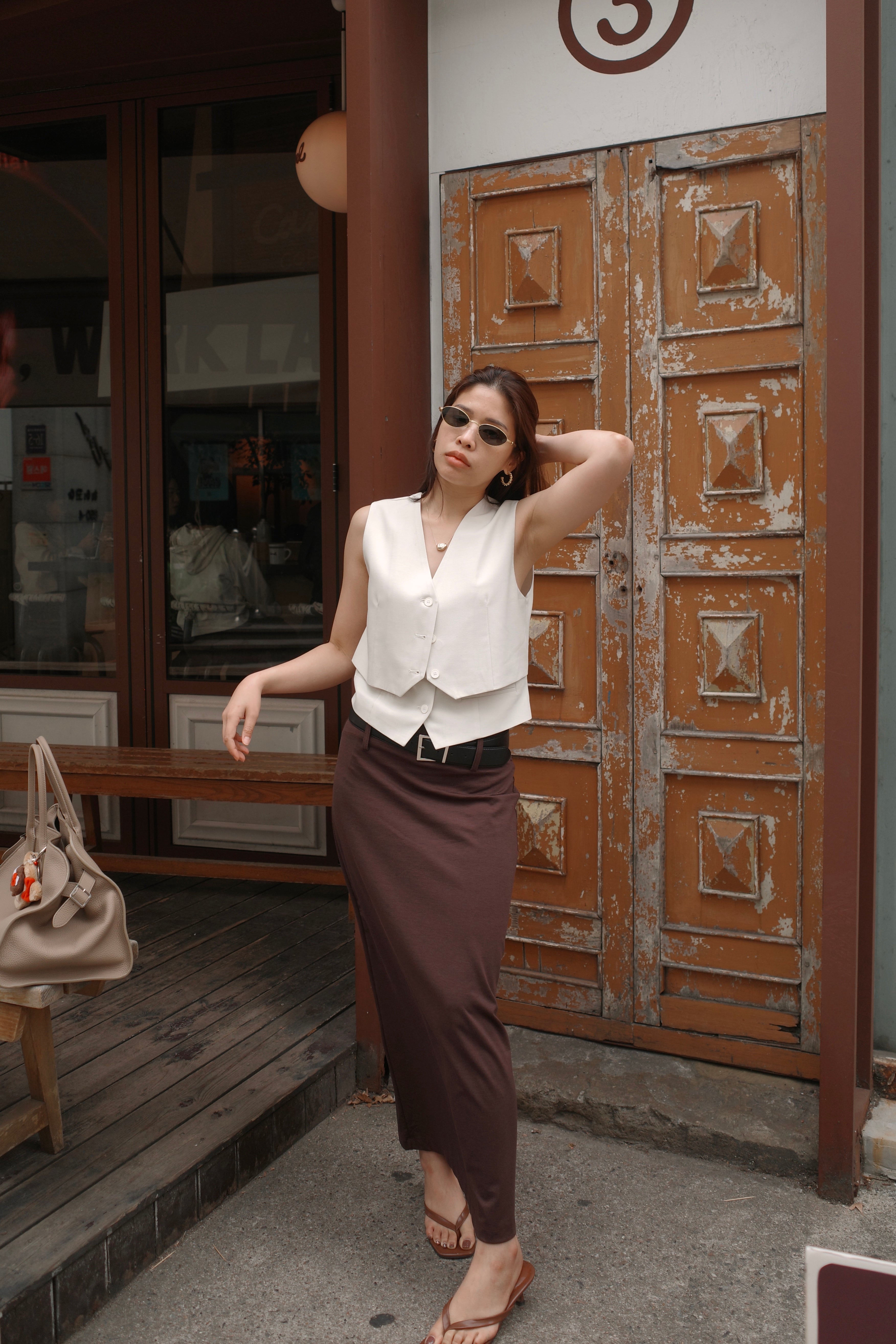 Hollis cotton maxi skirt