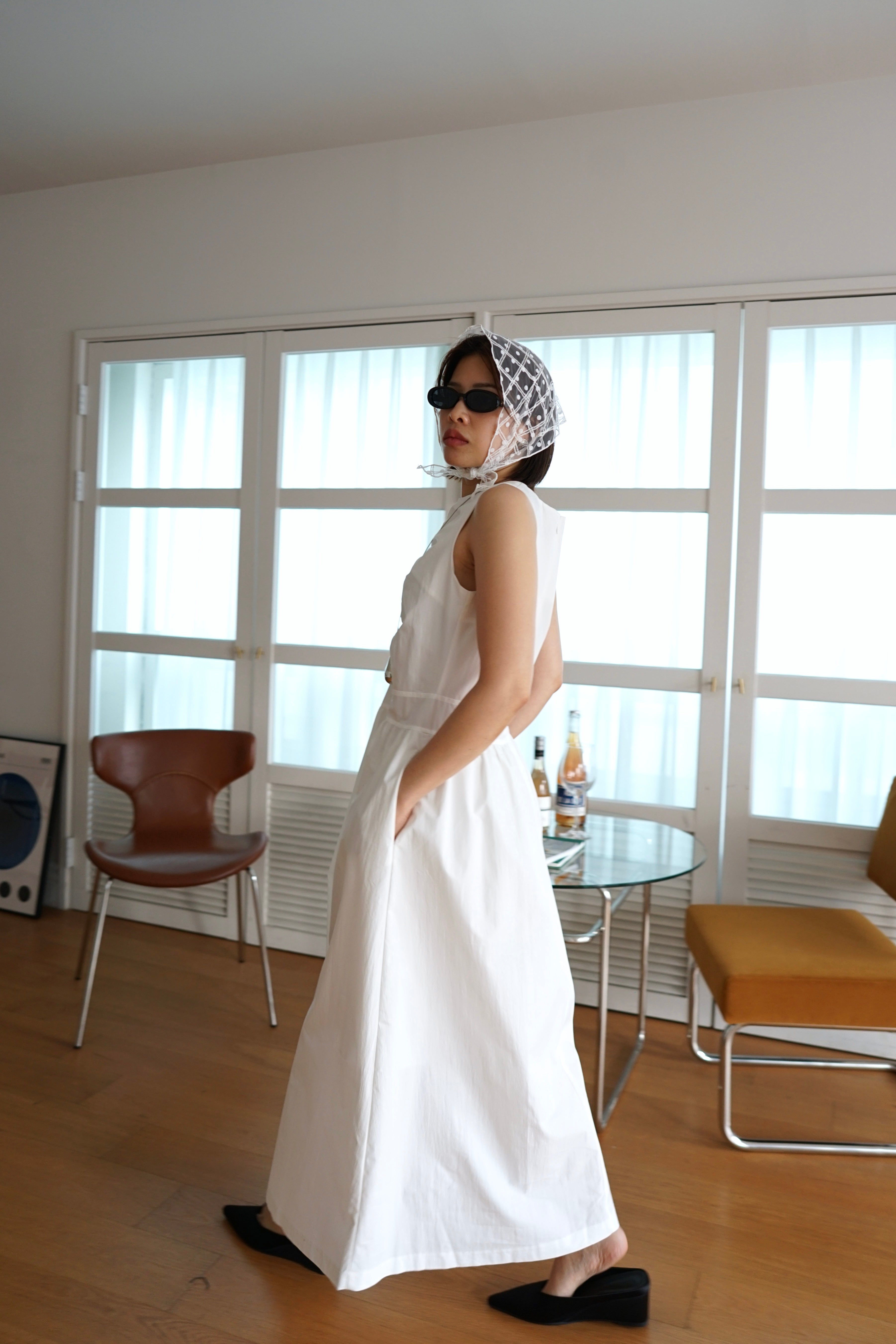 Nappa maxi dress