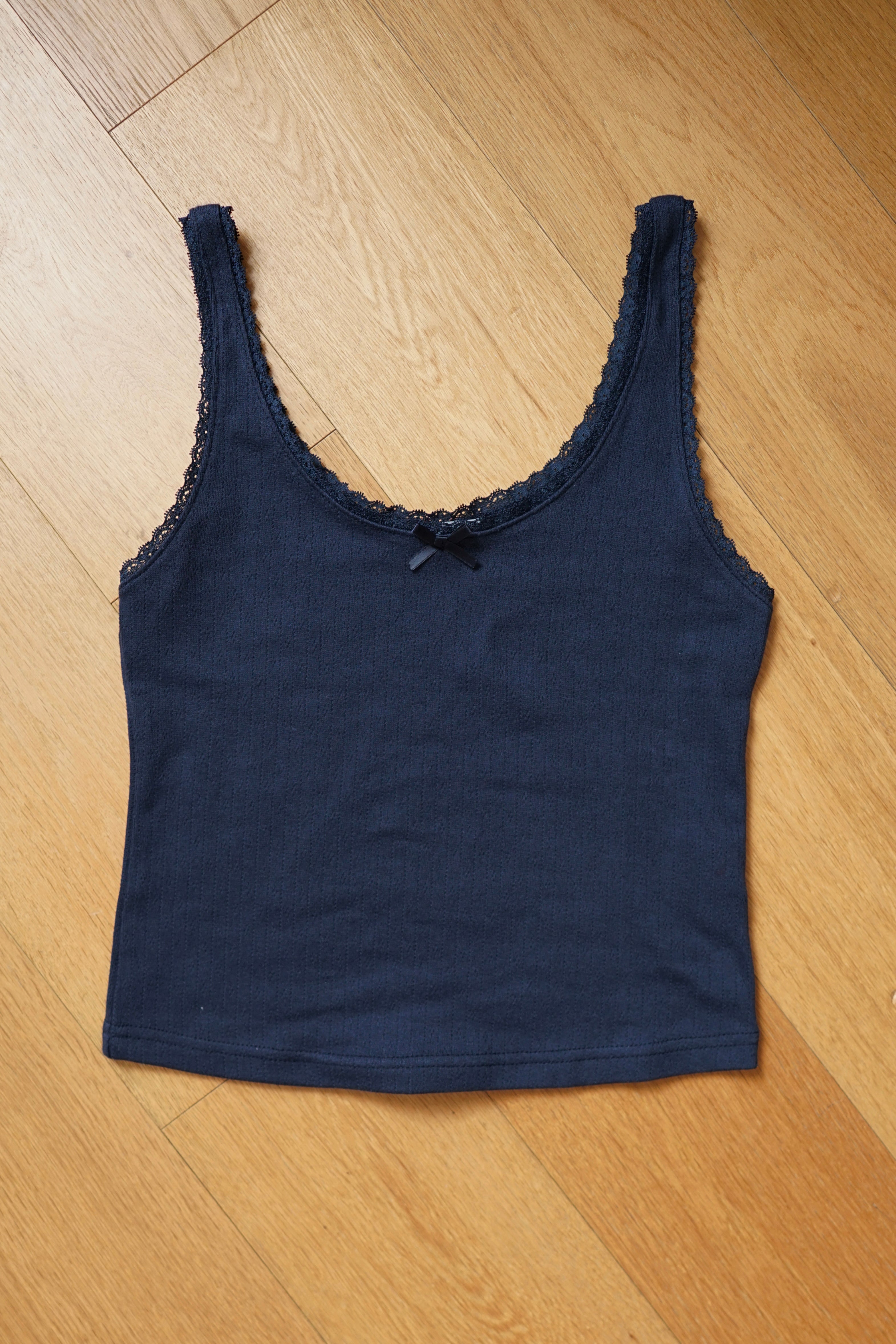 lace edge mini vest