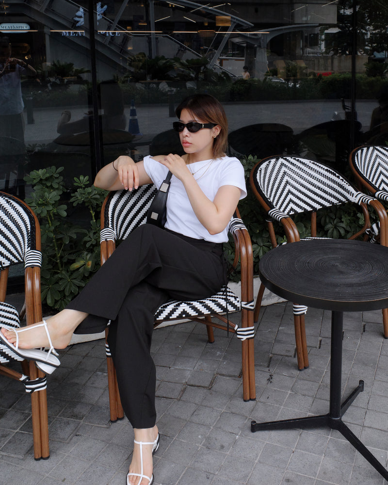 fold-over pleated trousers
