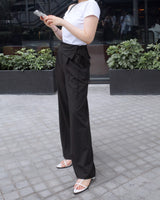 fold-over pleated trousers