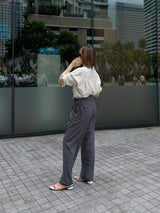 fold-over pleated trousers