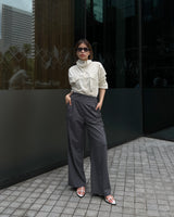 fold-over pleated trousers