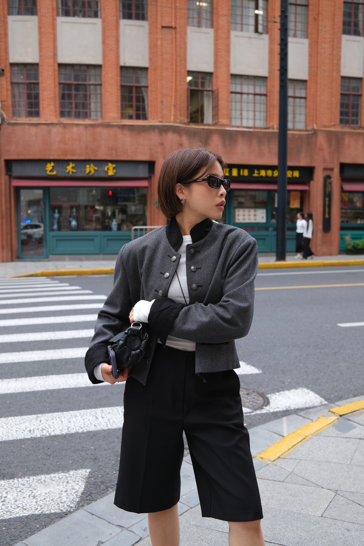 Sabine Military Button Open Jacket