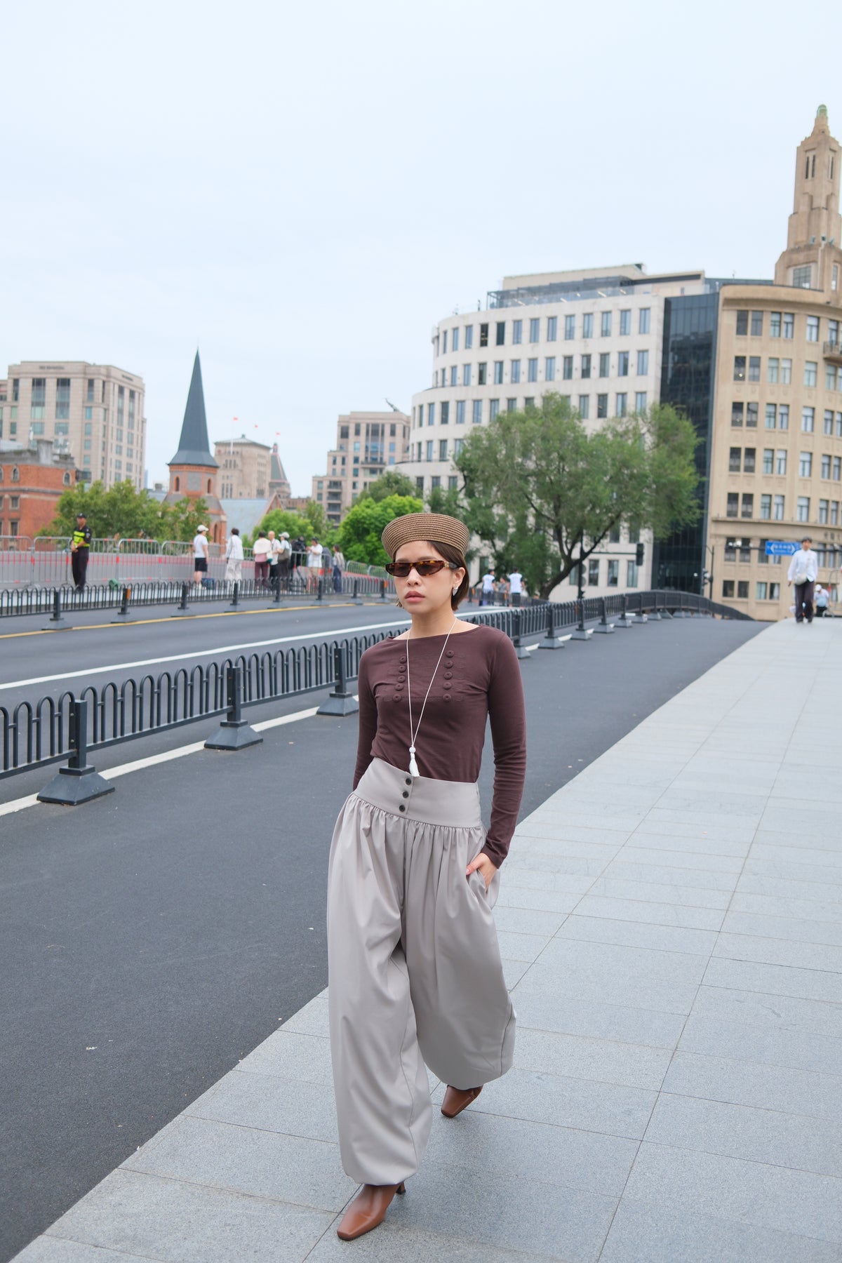 Elara Button Waist Balloon Pants