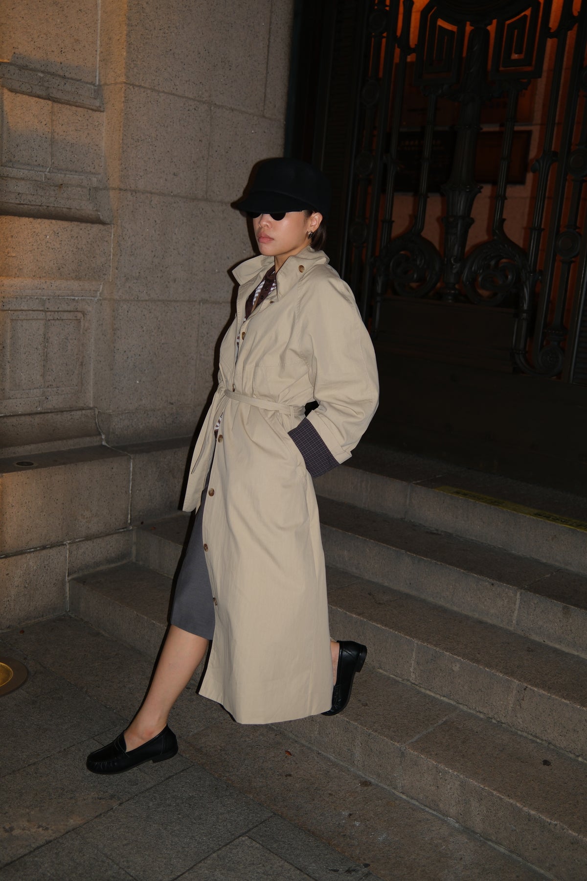 Briar Plaid Lined Trench Coat