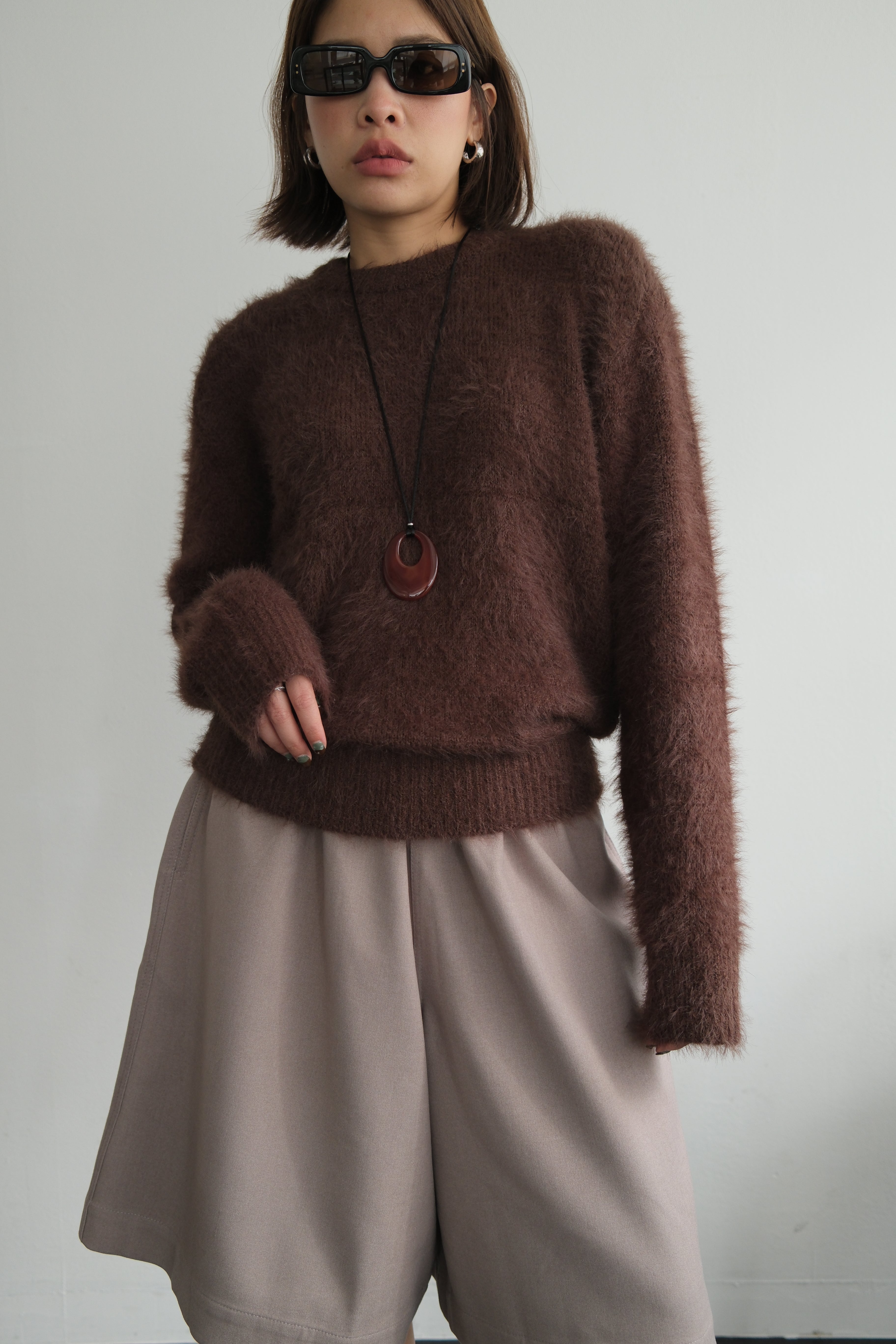 Holly fluffy knitted pullover