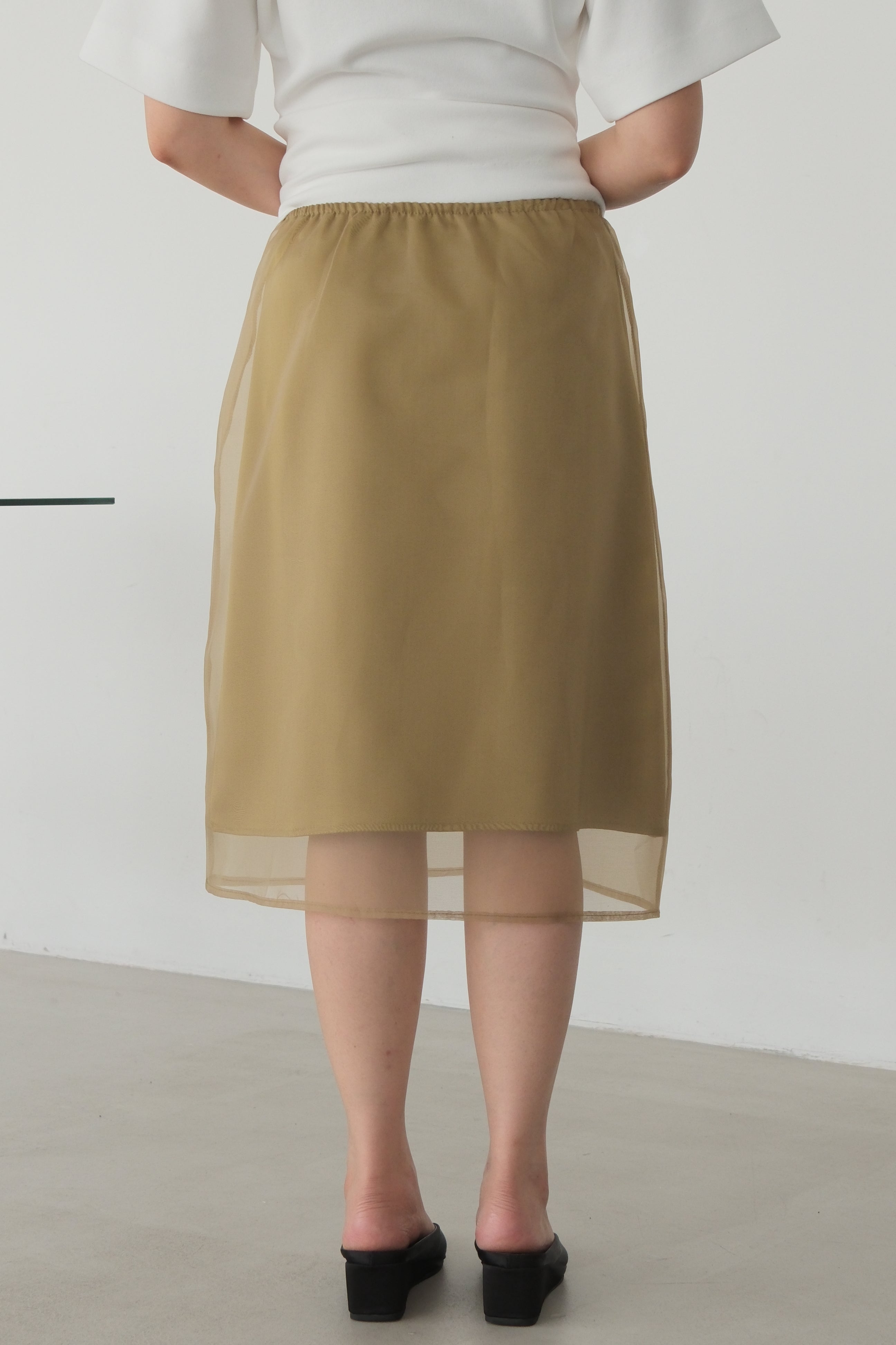Sheran Sheer midi skirt