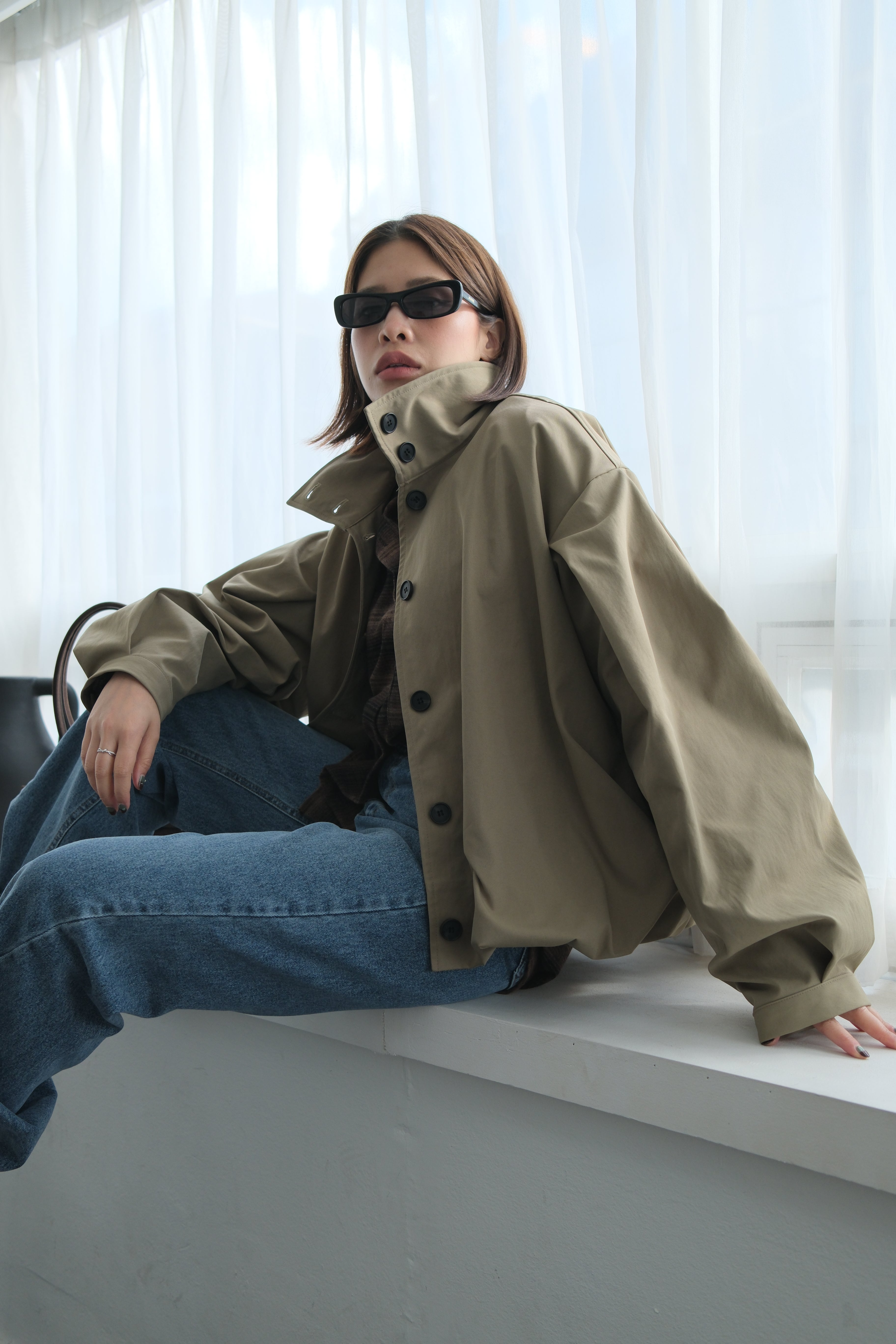 Rotti Funnel neck bomber jacket