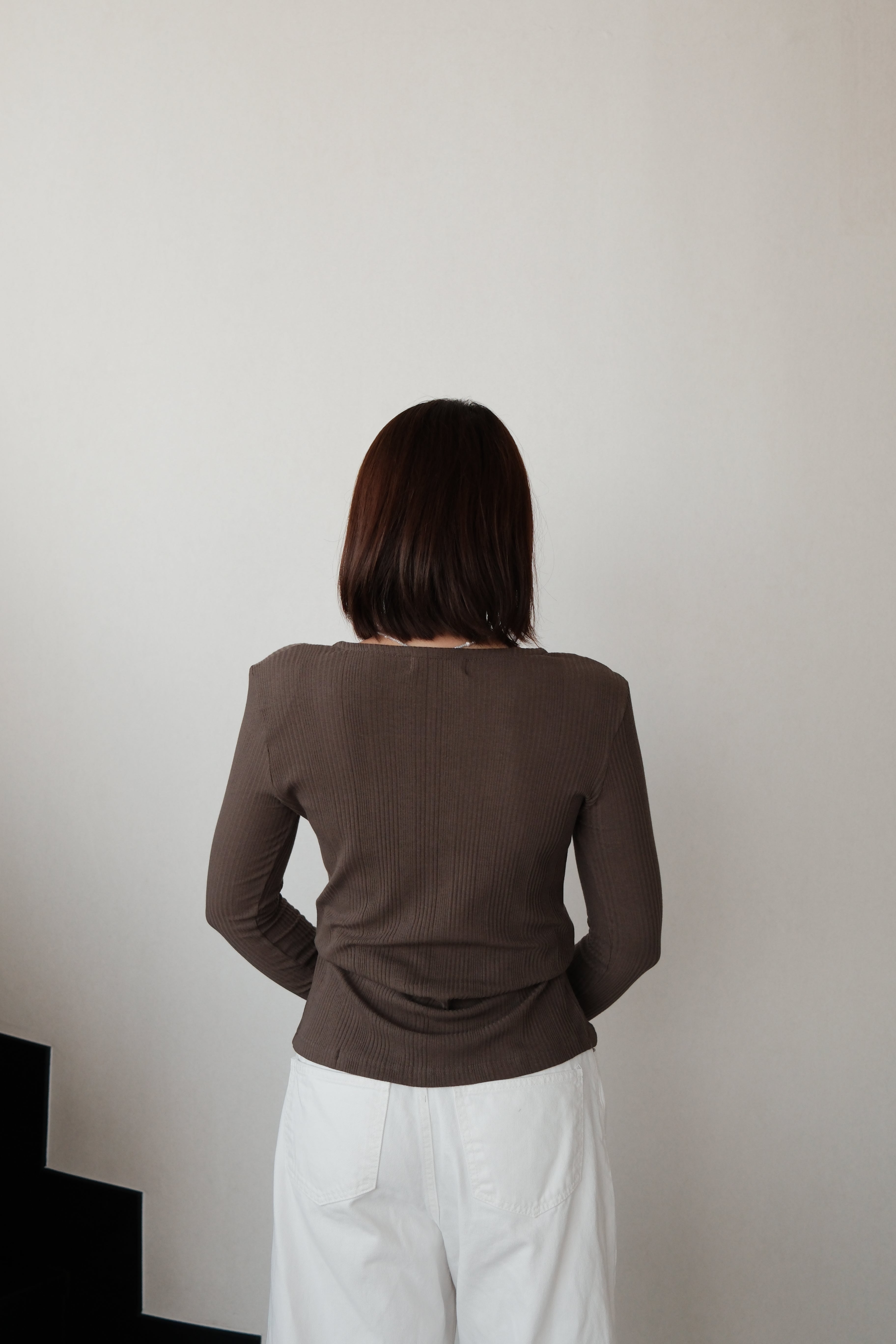 cotton ribbed cardigan