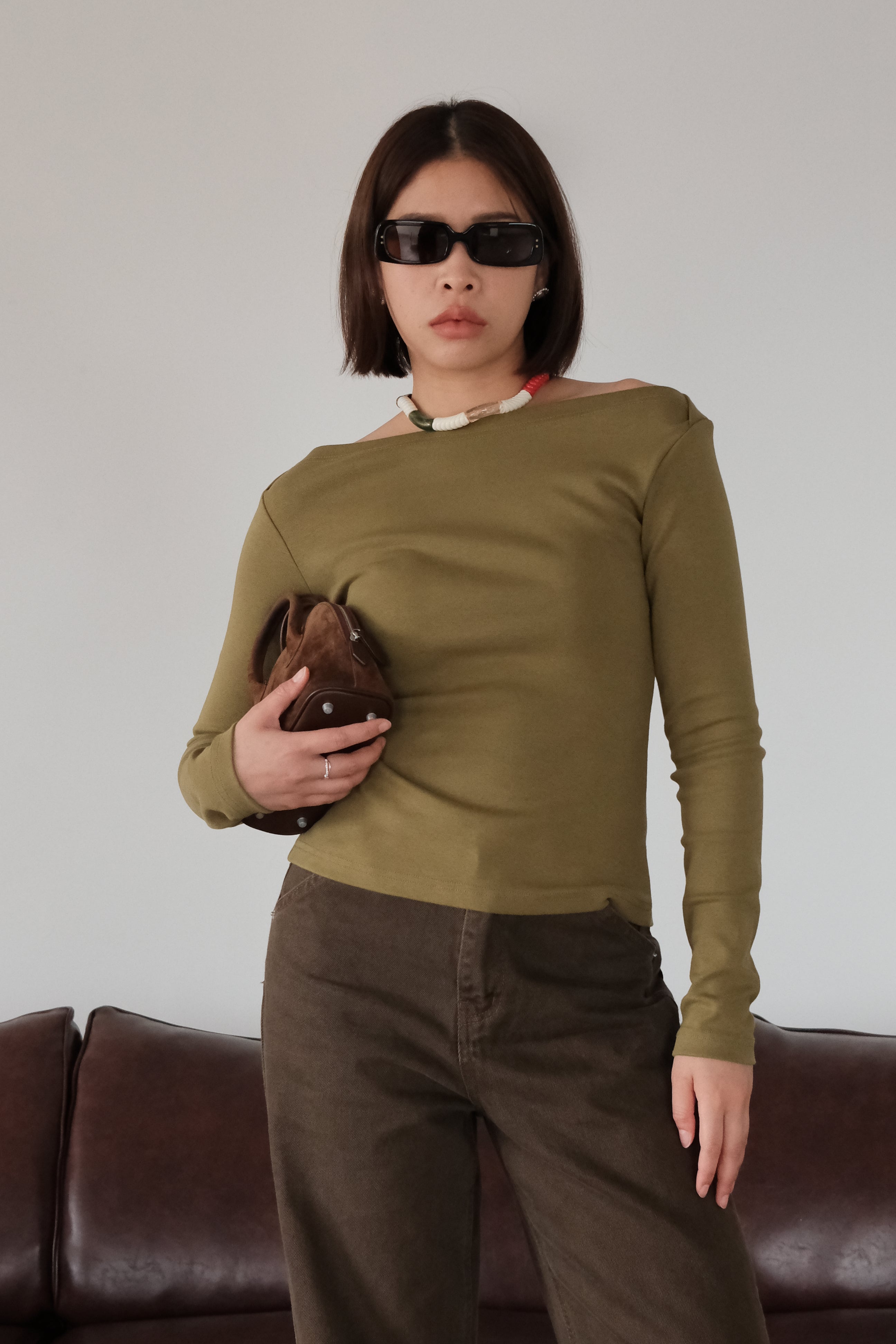 Cosette boat neck slim tee