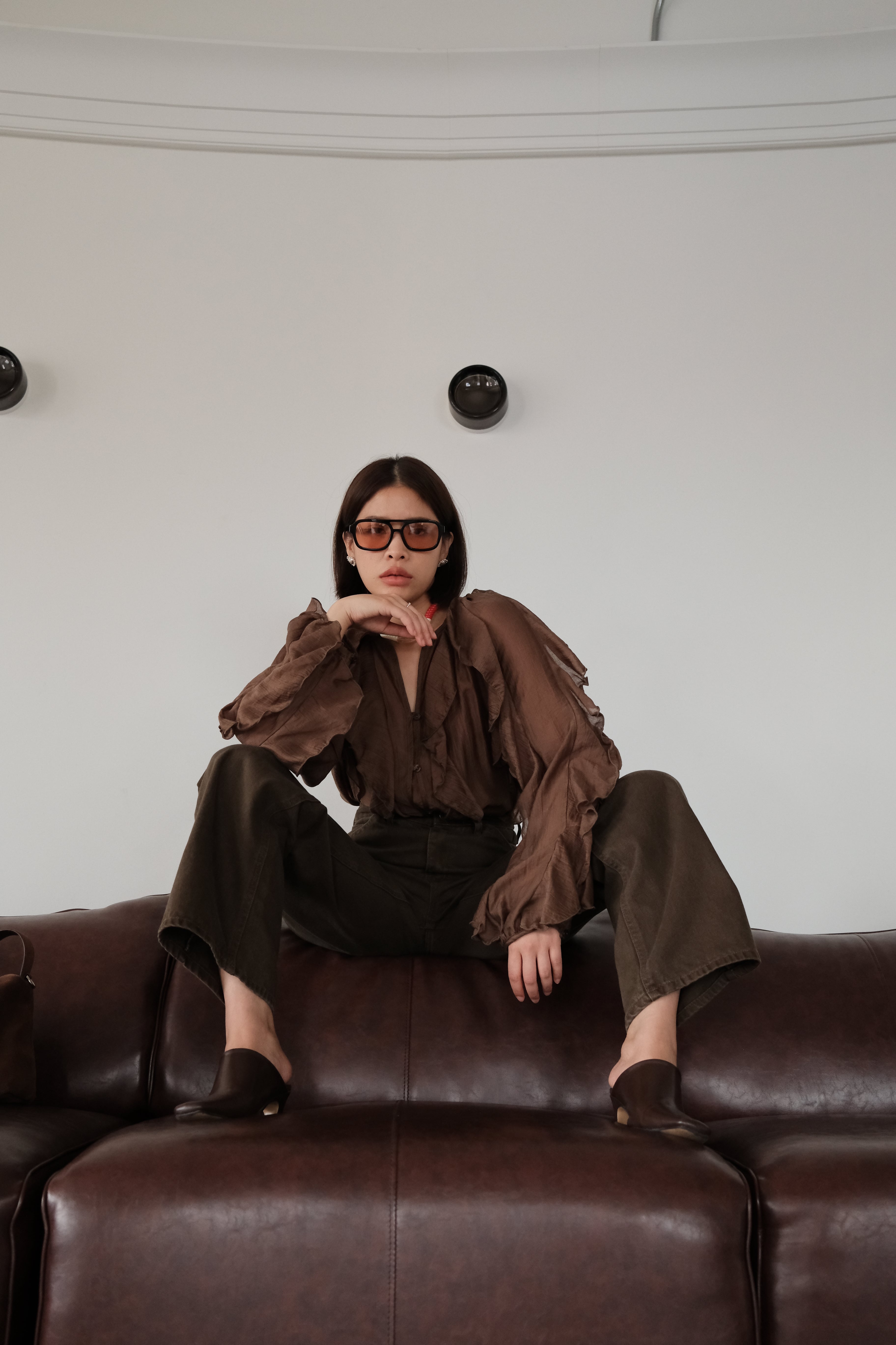 Rinda ruffle boho blouse