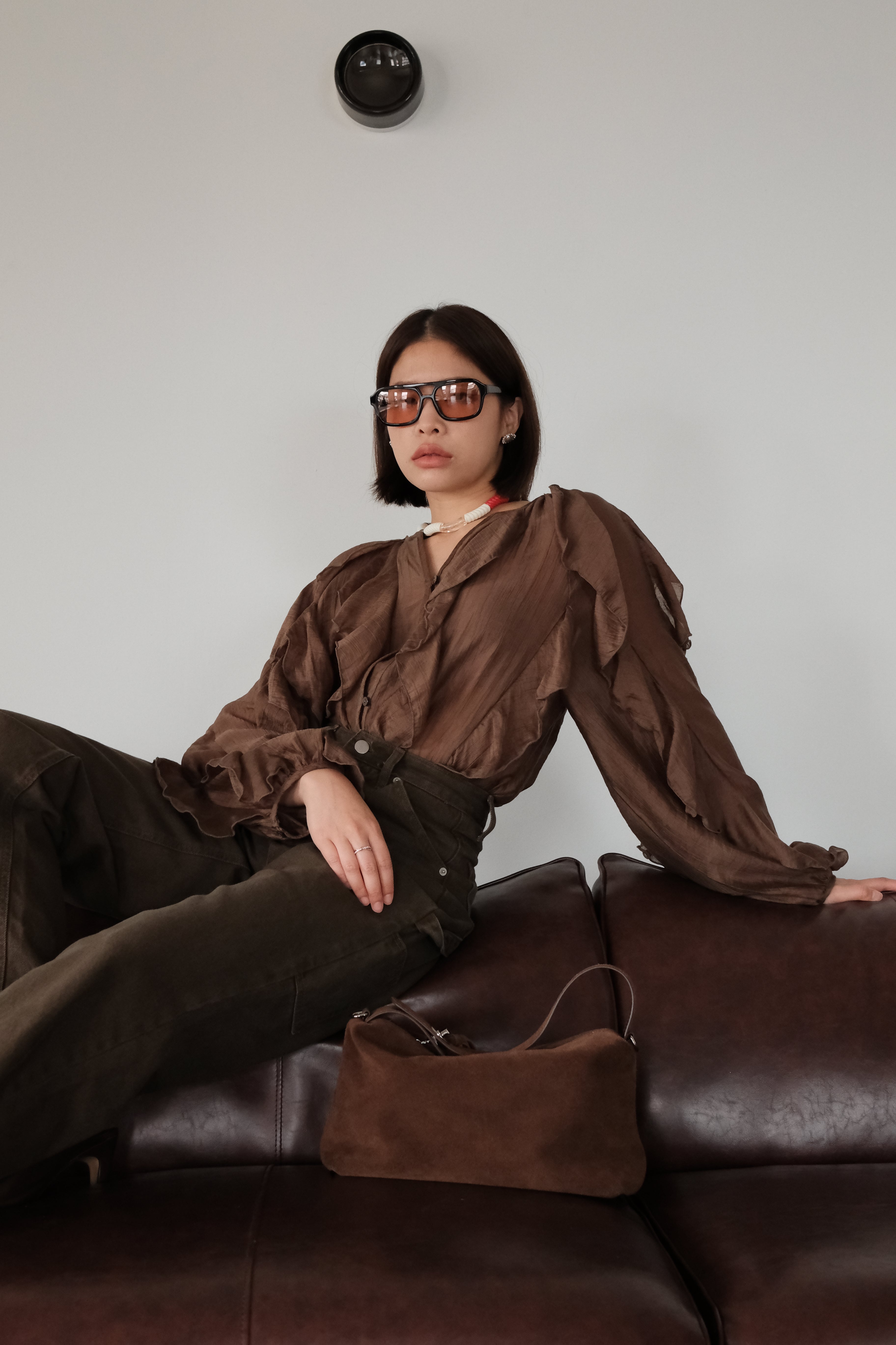 Rinda ruffle boho blouse