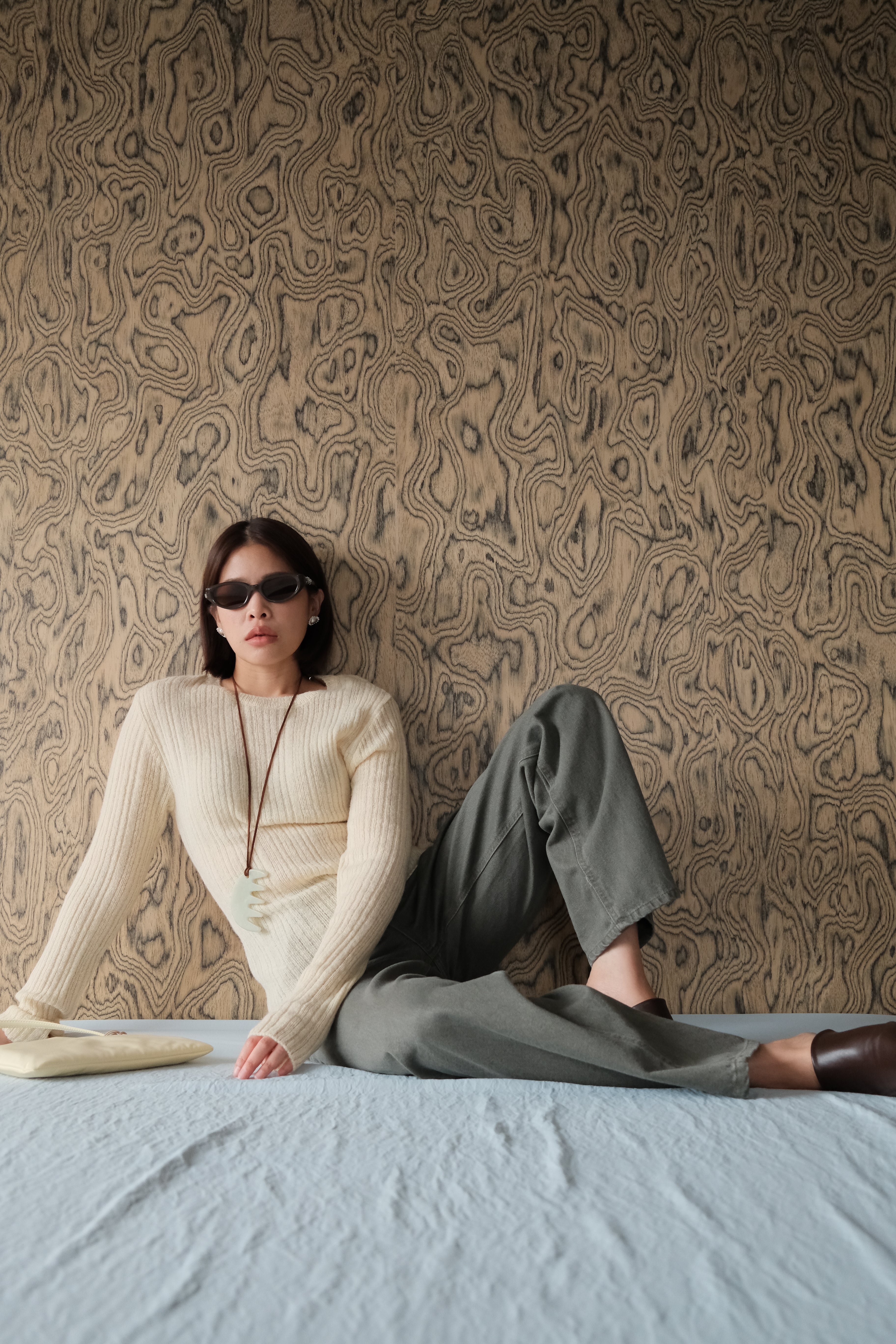 Mohair fluffy sweatshirt