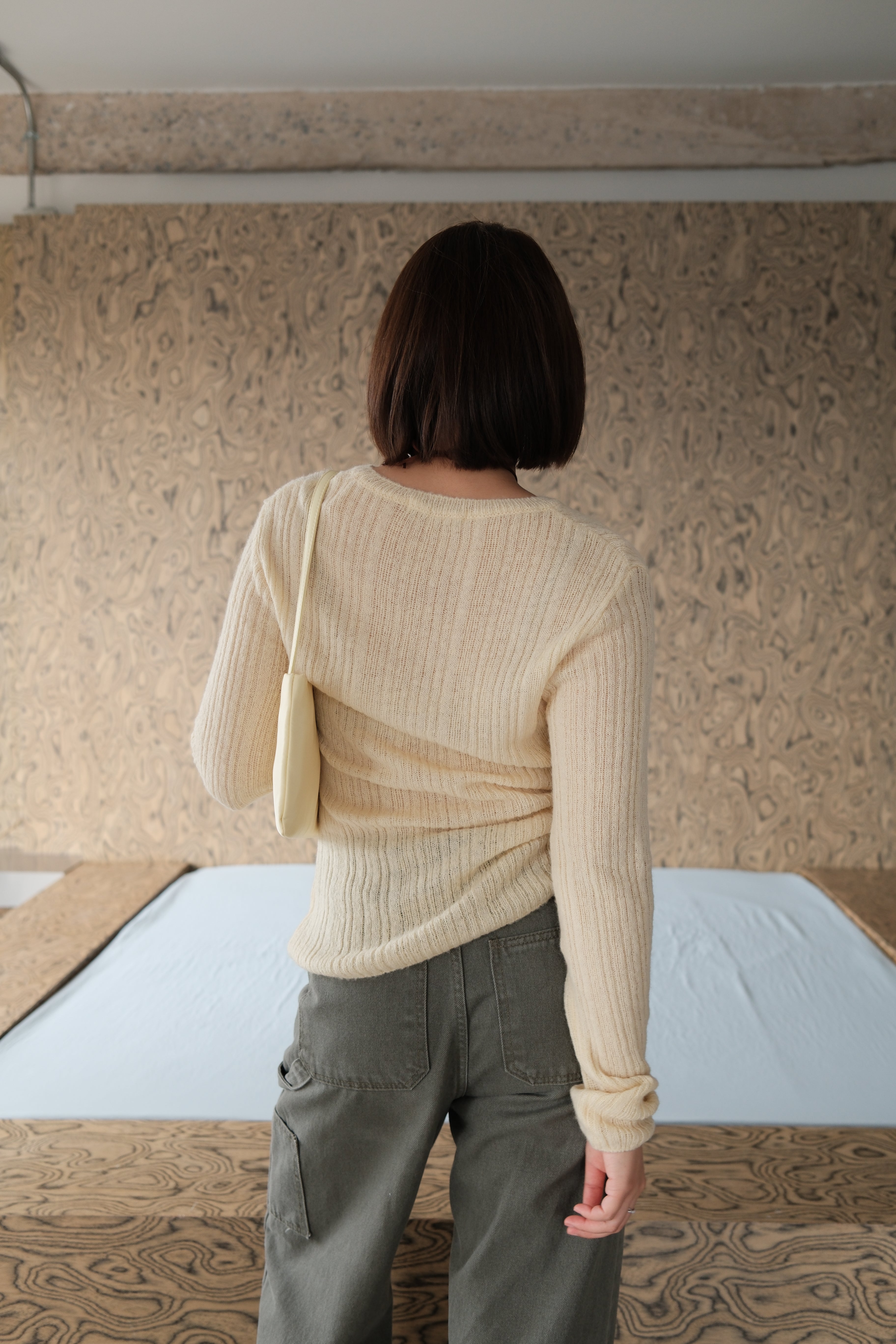 Mohair fluffy sweatshirt