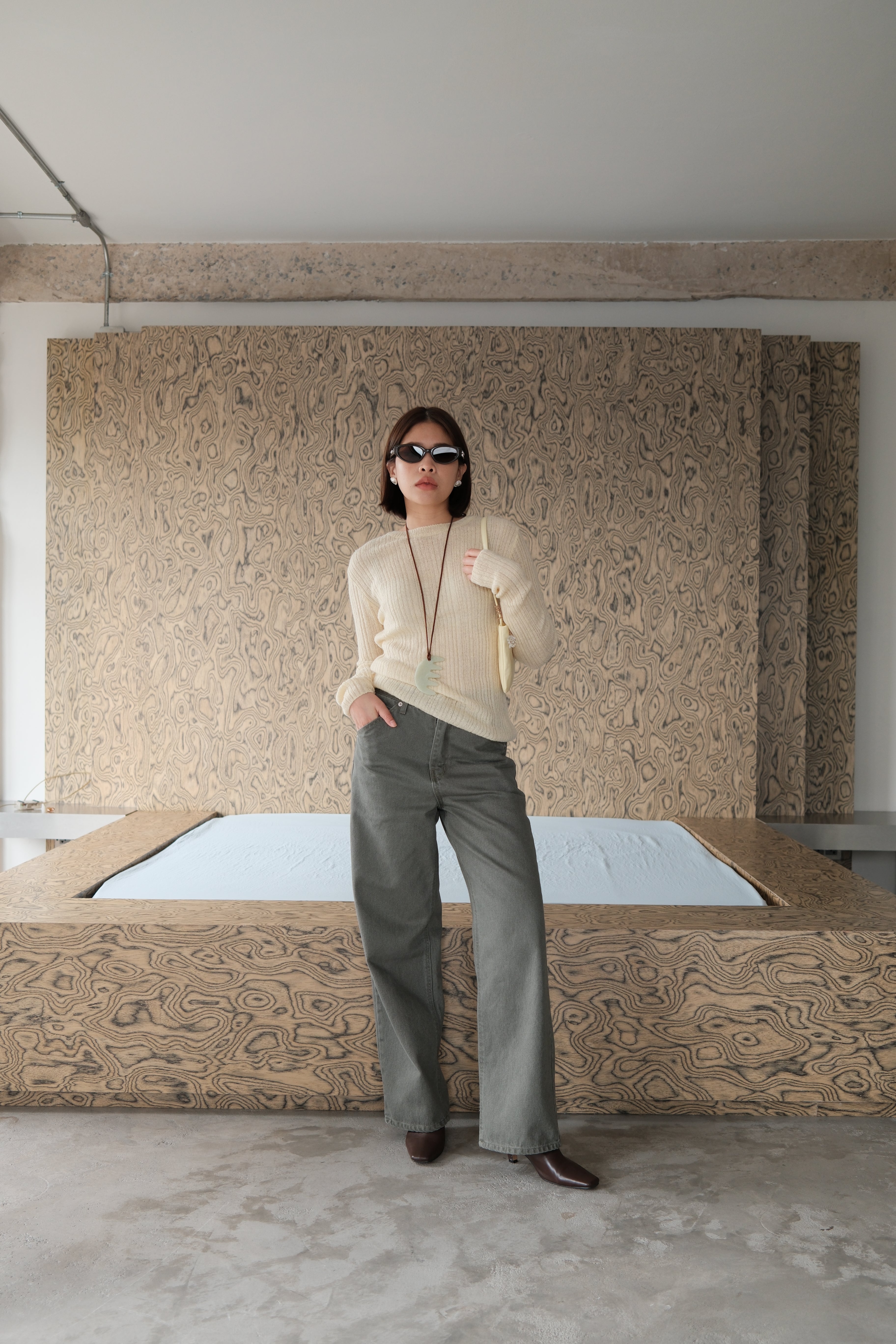 Mohair fluffy sweatshirt