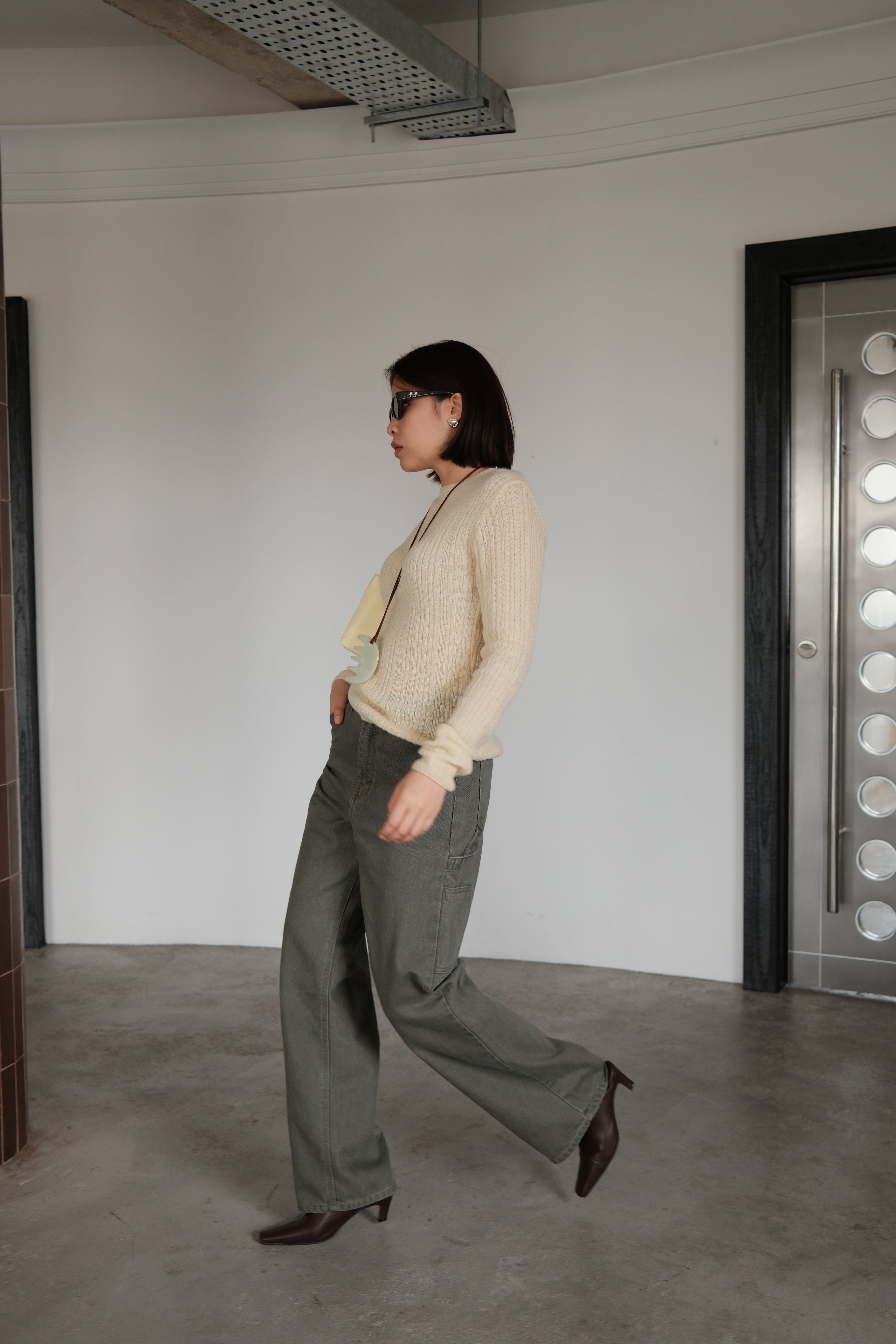 Mohair fluffy sweatshirt