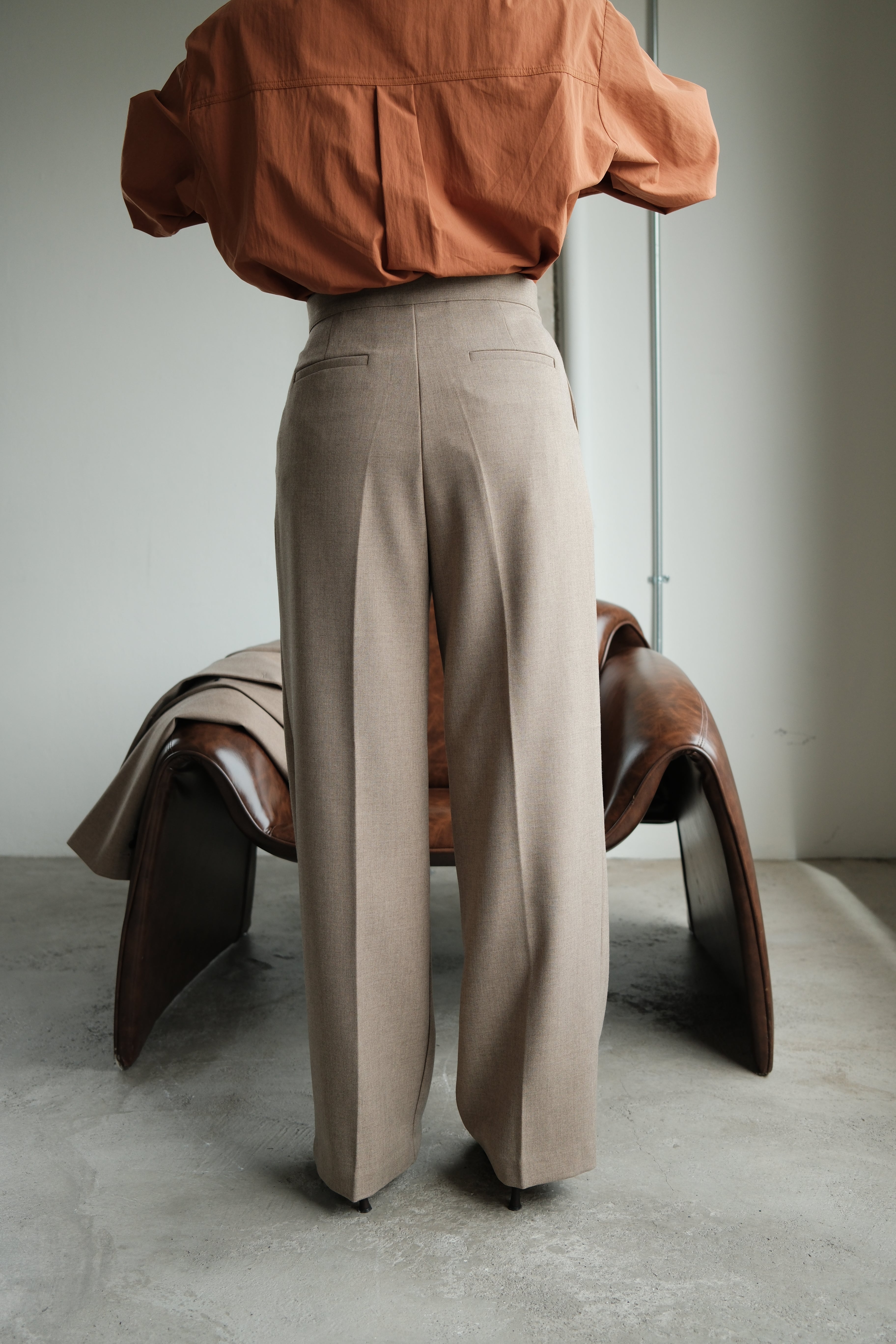 Hailey high-rise straight leg trousers