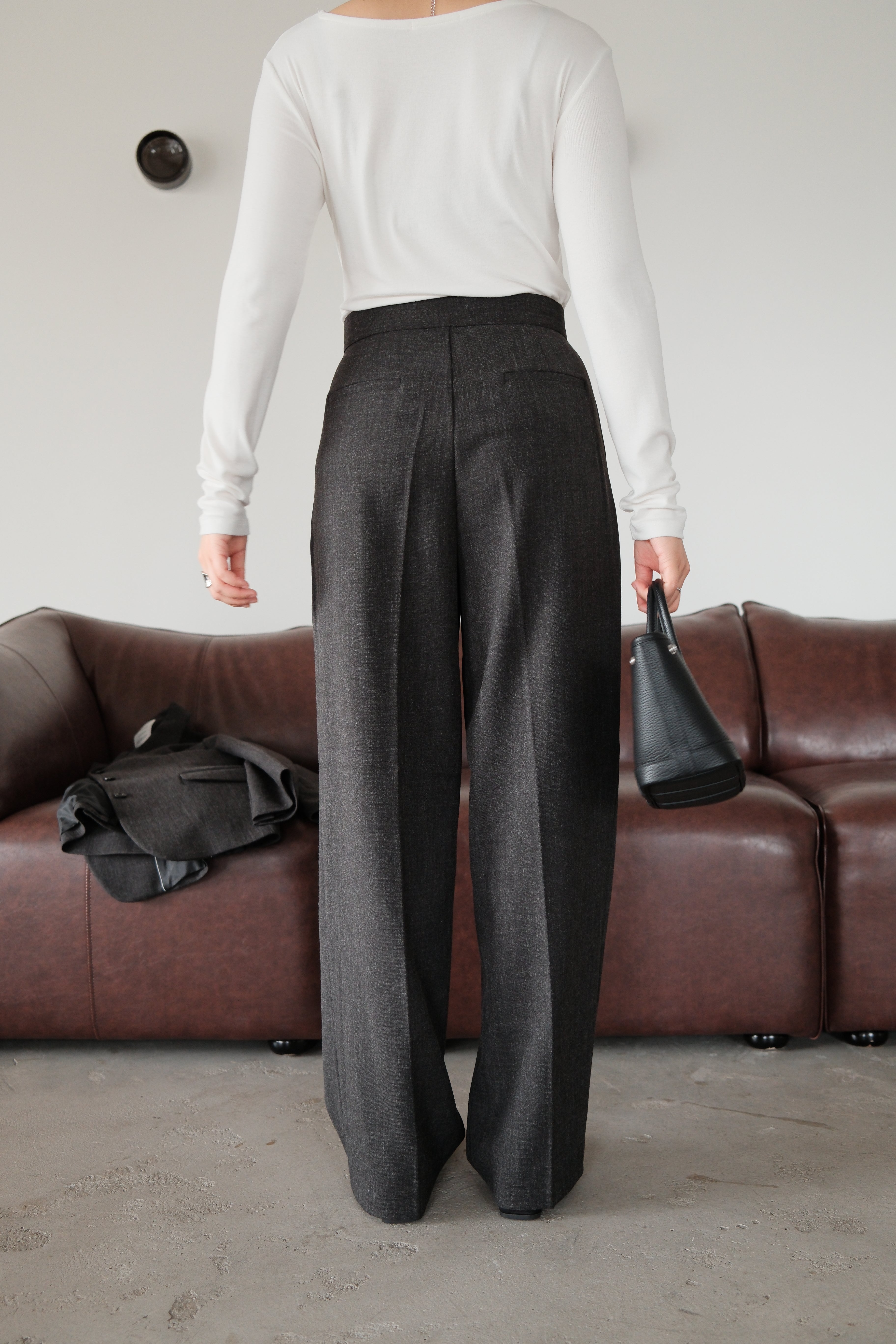 Hailey high-rise straight leg trousers