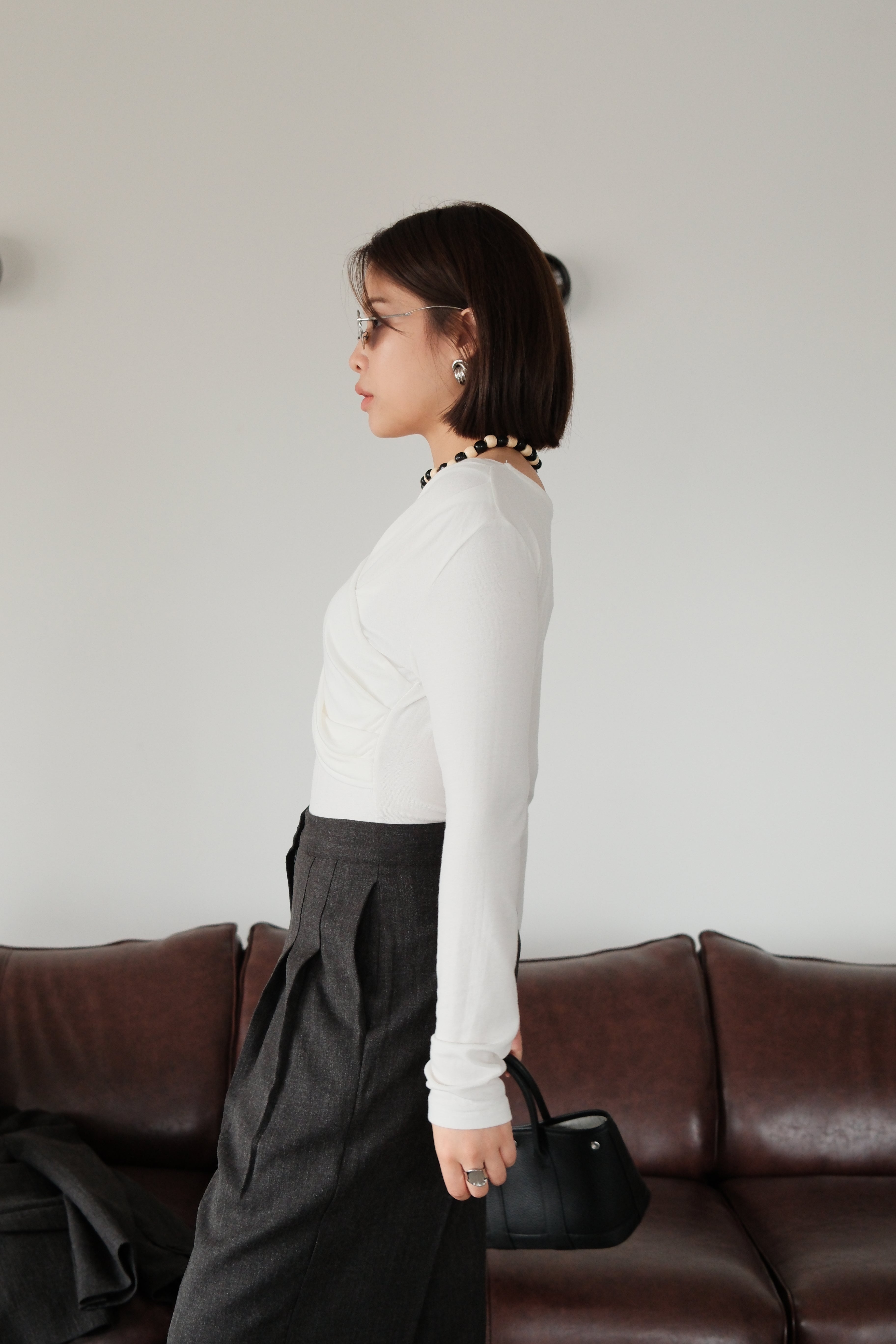Vince draped long-sleeve tee