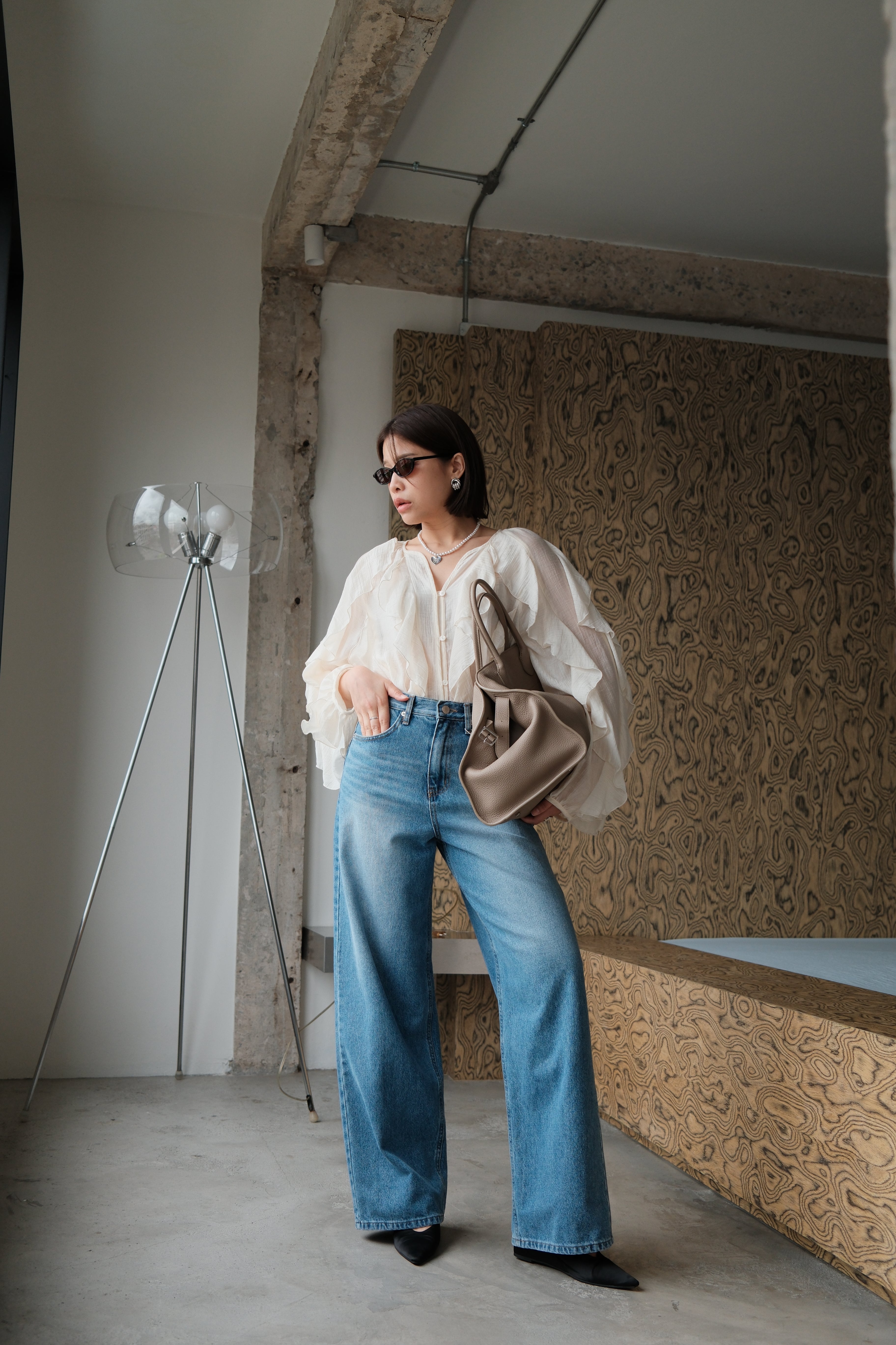 Rinda ruffle boho blouse