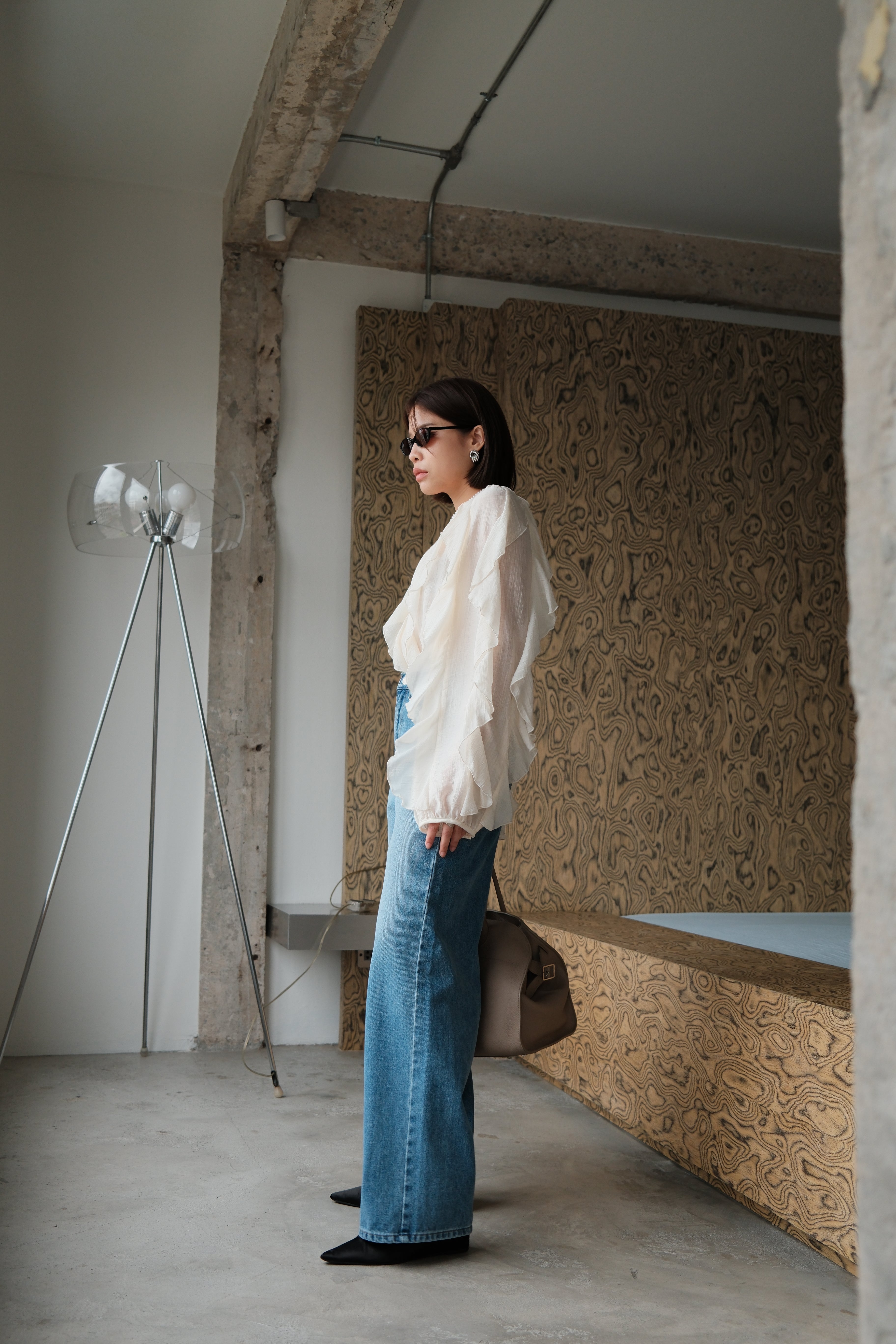 Rinda ruffle boho blouse