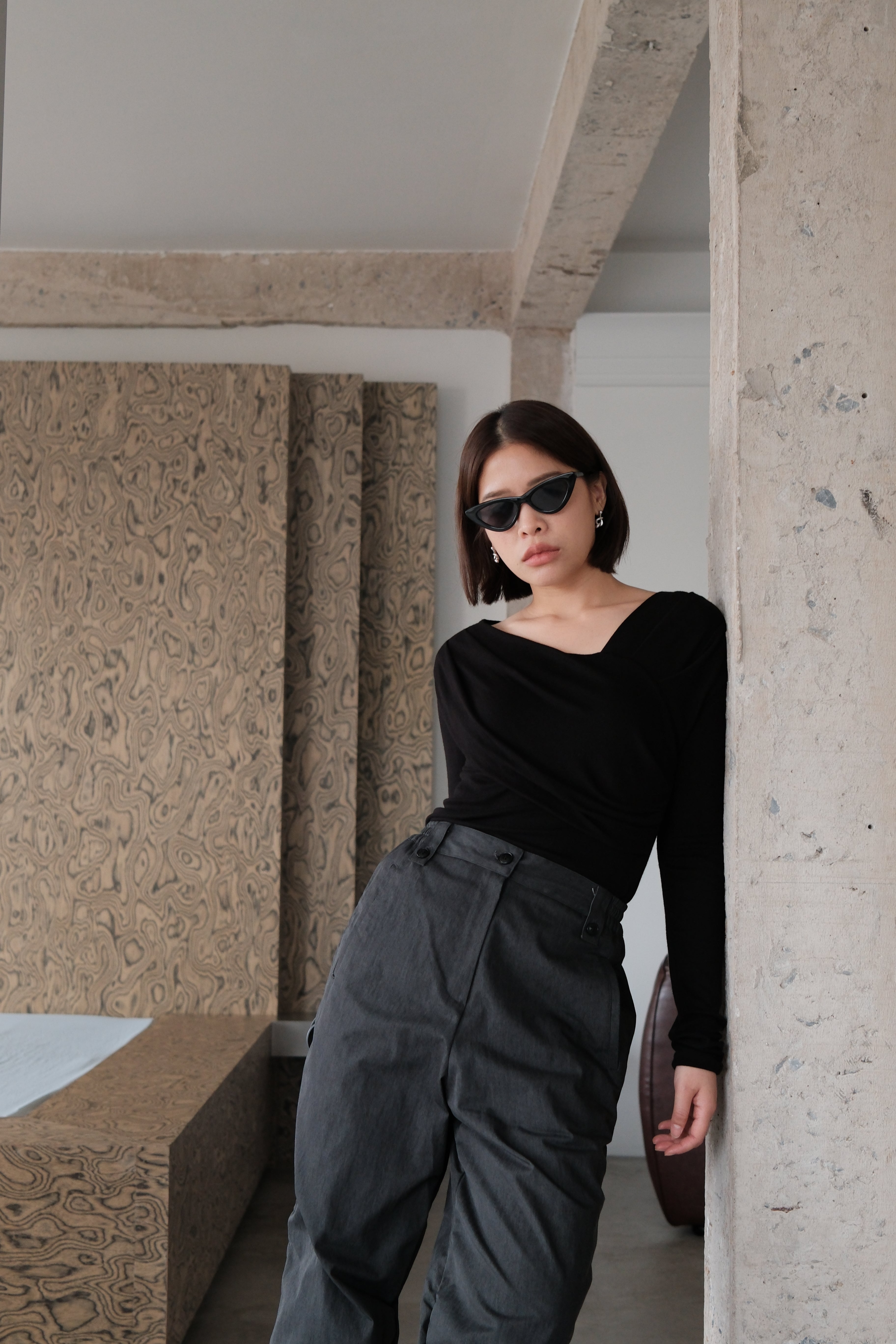 Vince draped long-sleeve tee