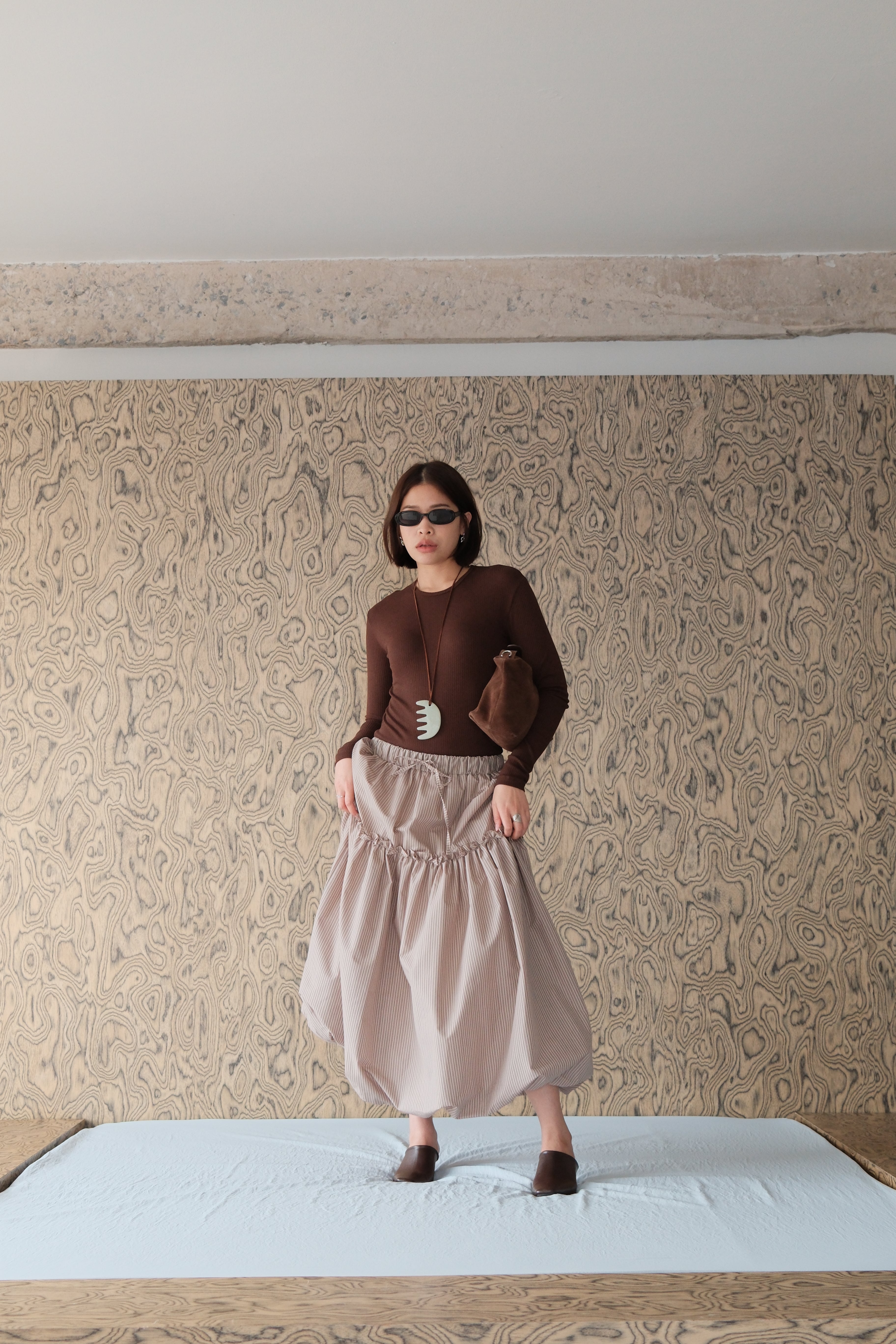 Ragon ruffle edge balloon skirt