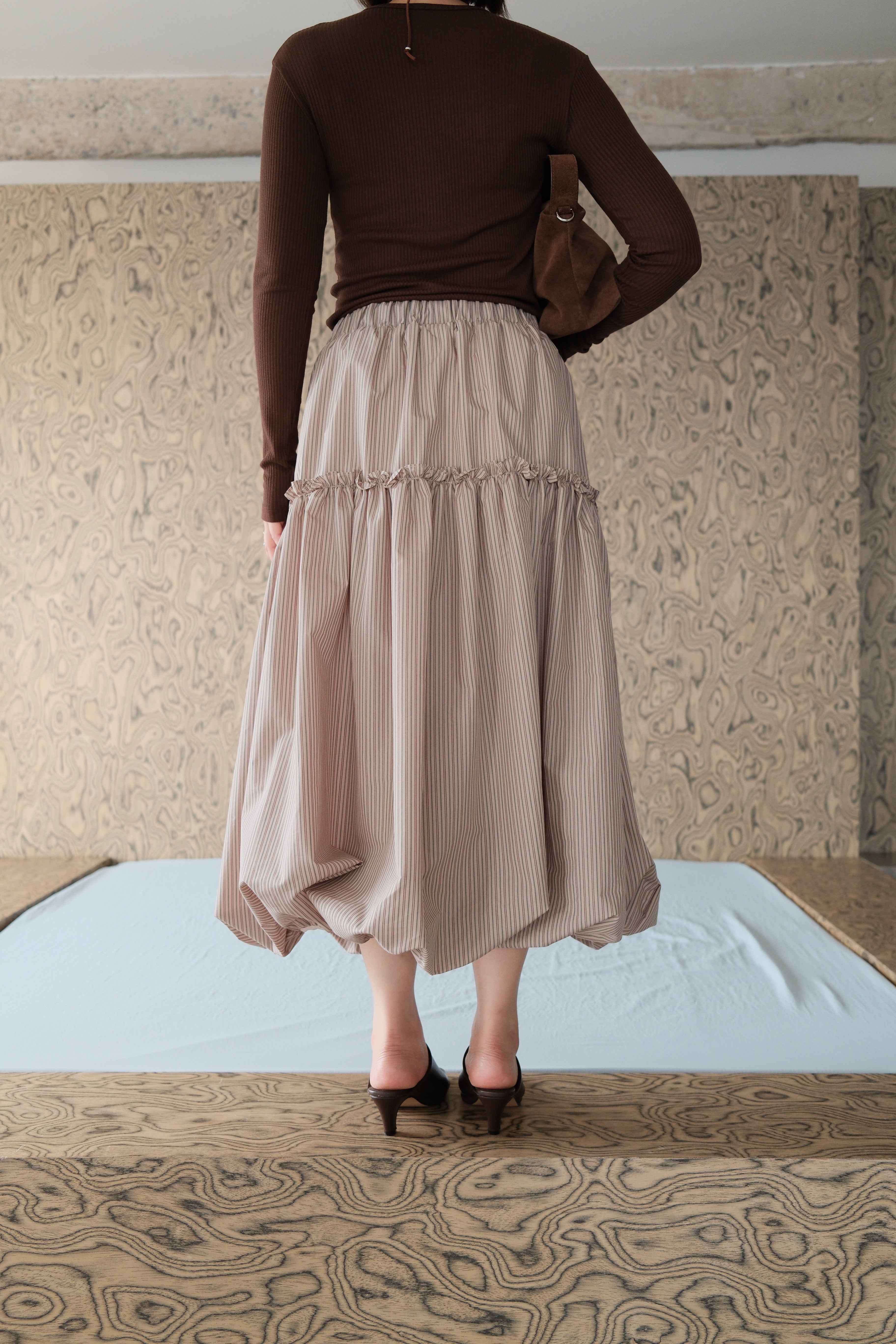 Ragon ruffle edge balloon skirt