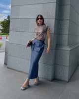 large pocket long skirt
