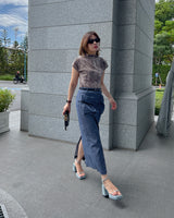 large pocket long skirt