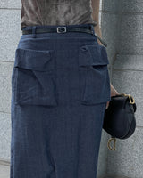 large pocket long skirt