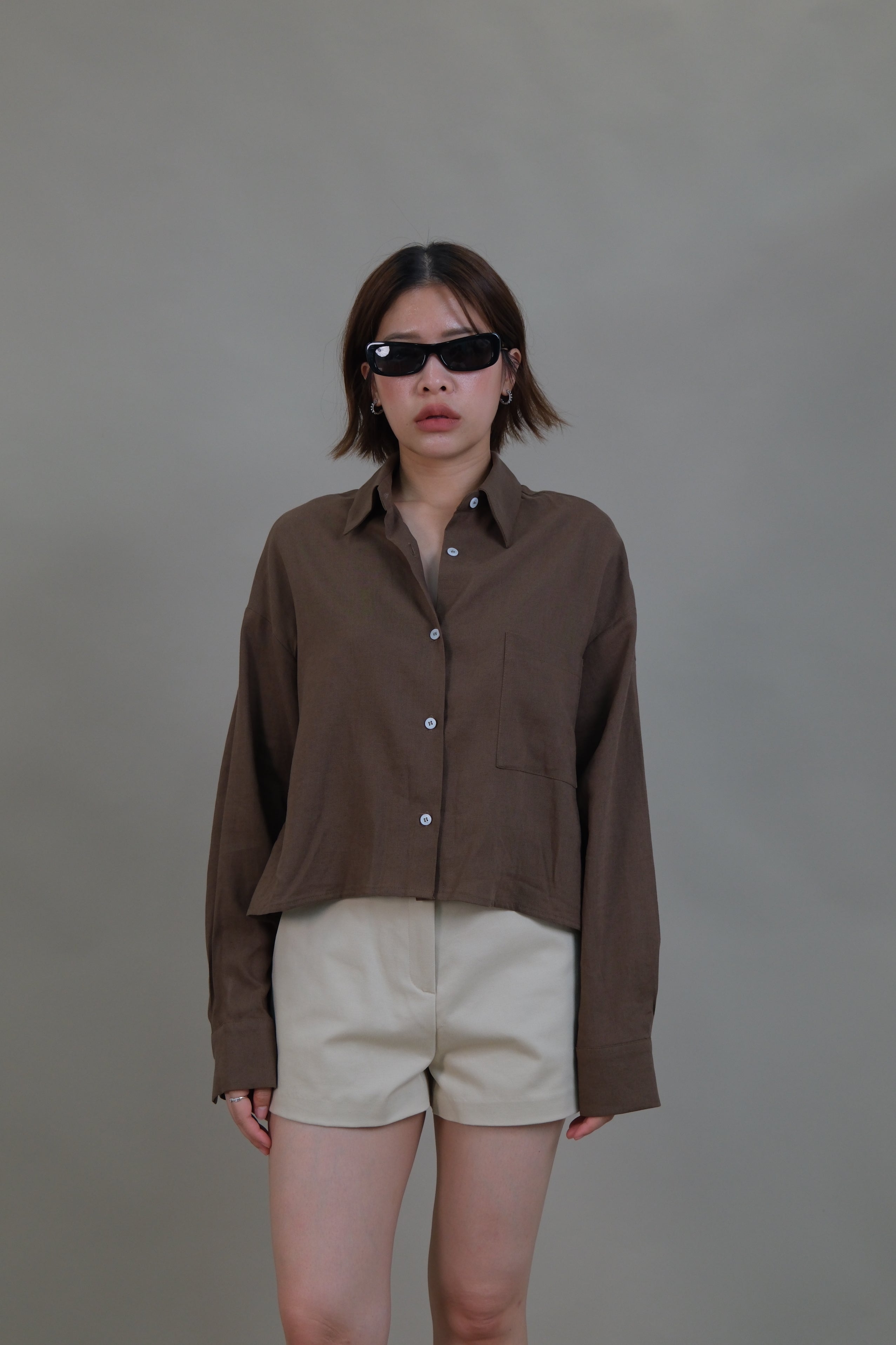 Summer Linen crop shirt