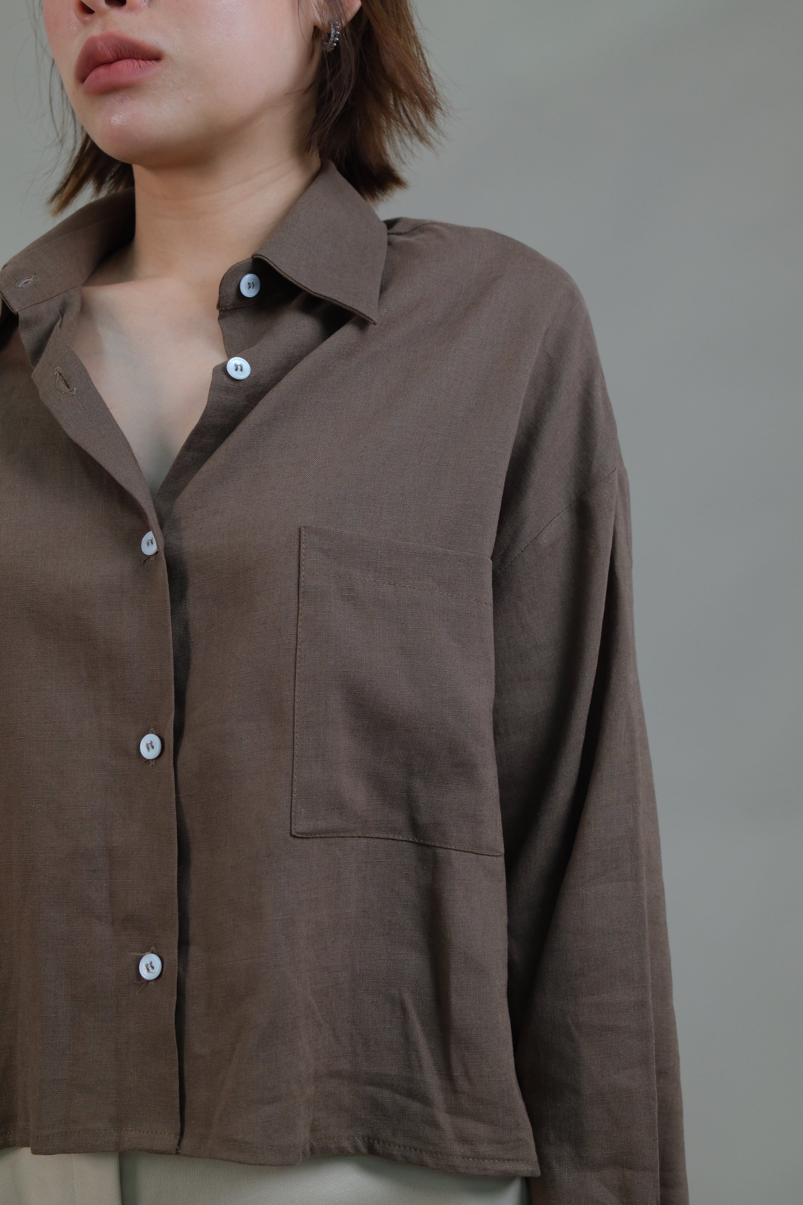 Summer Linen crop shirt