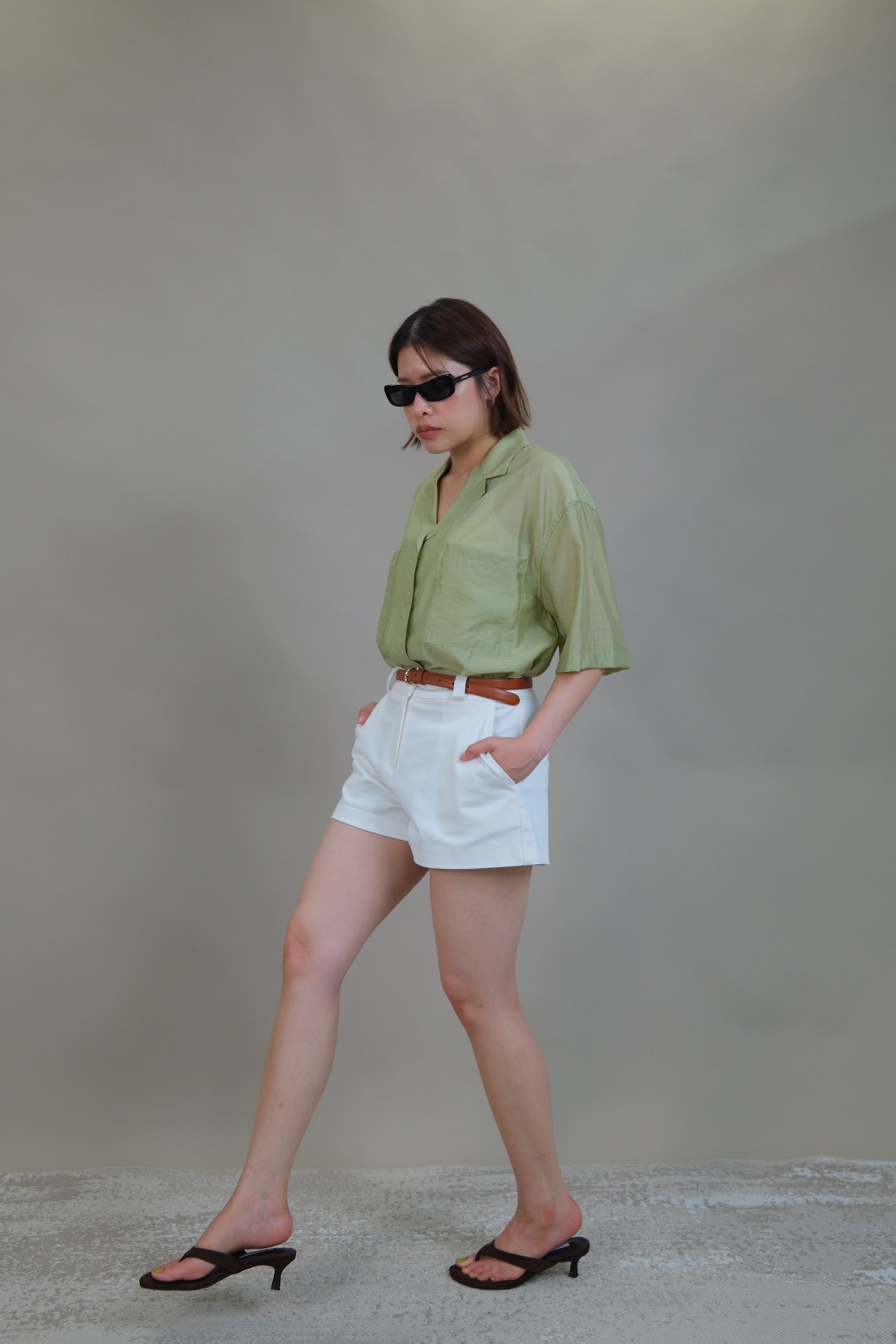 Glossy Organza Camp Shirt