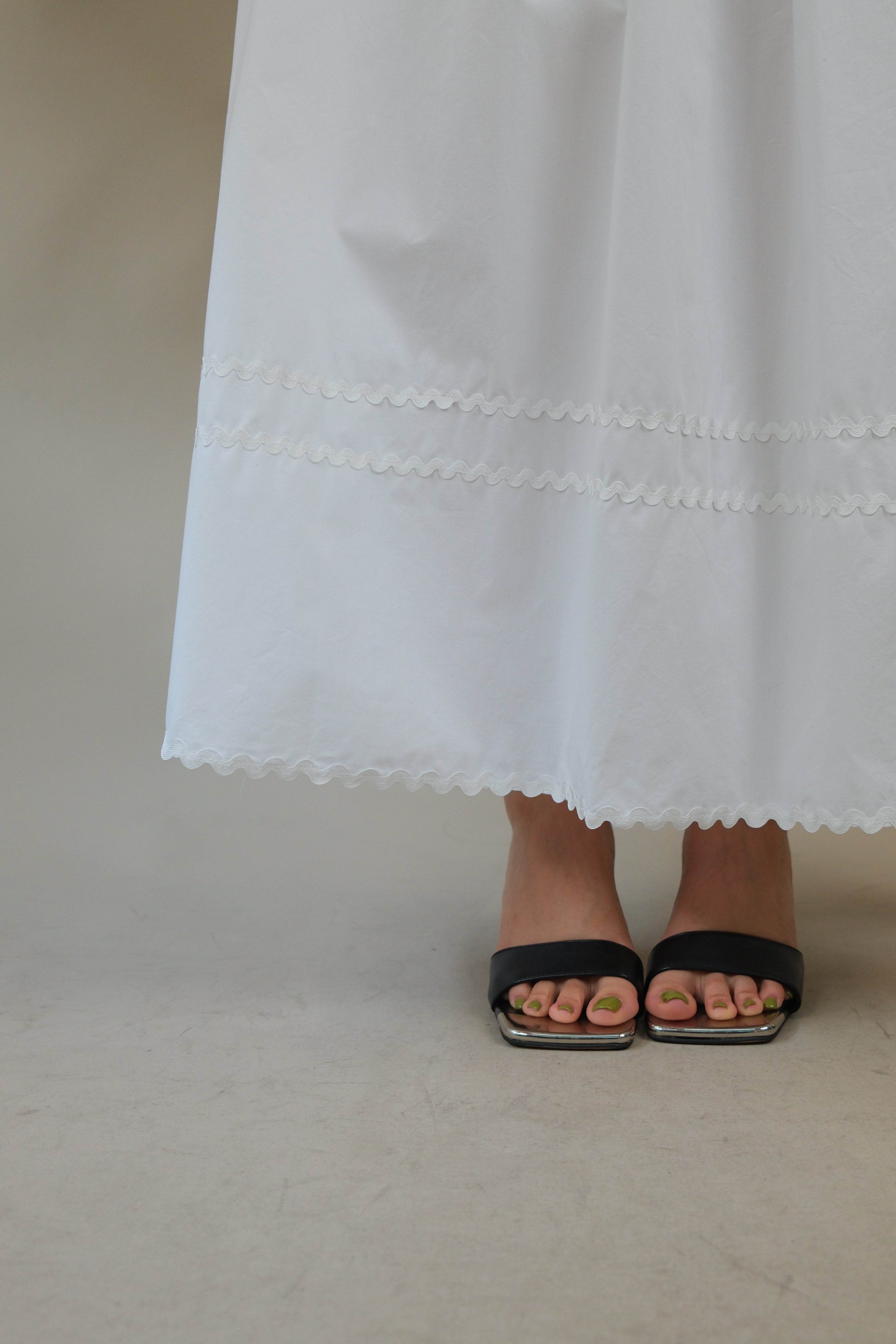 Wavey tape maxi skirt