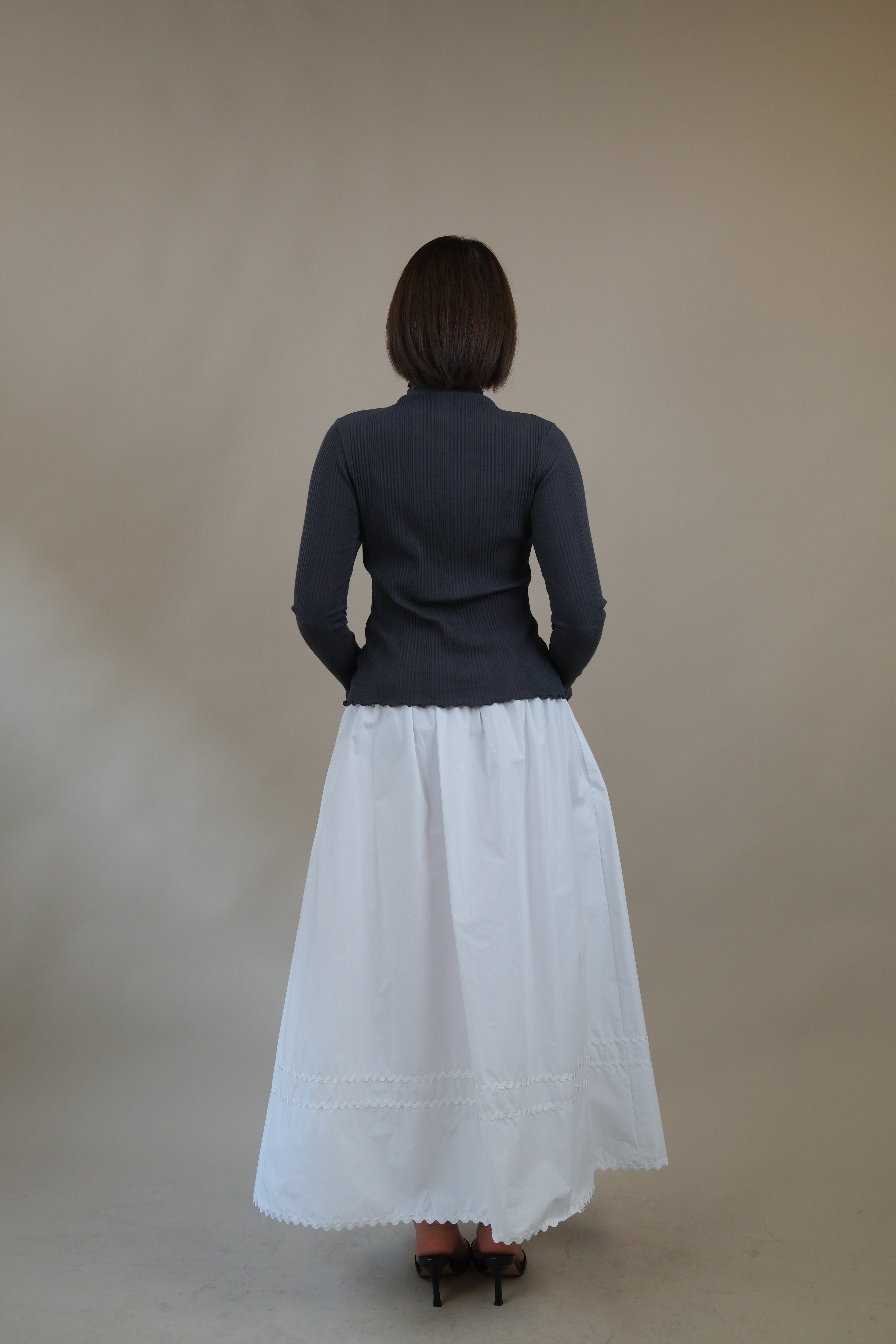 Wavey tape maxi skirt