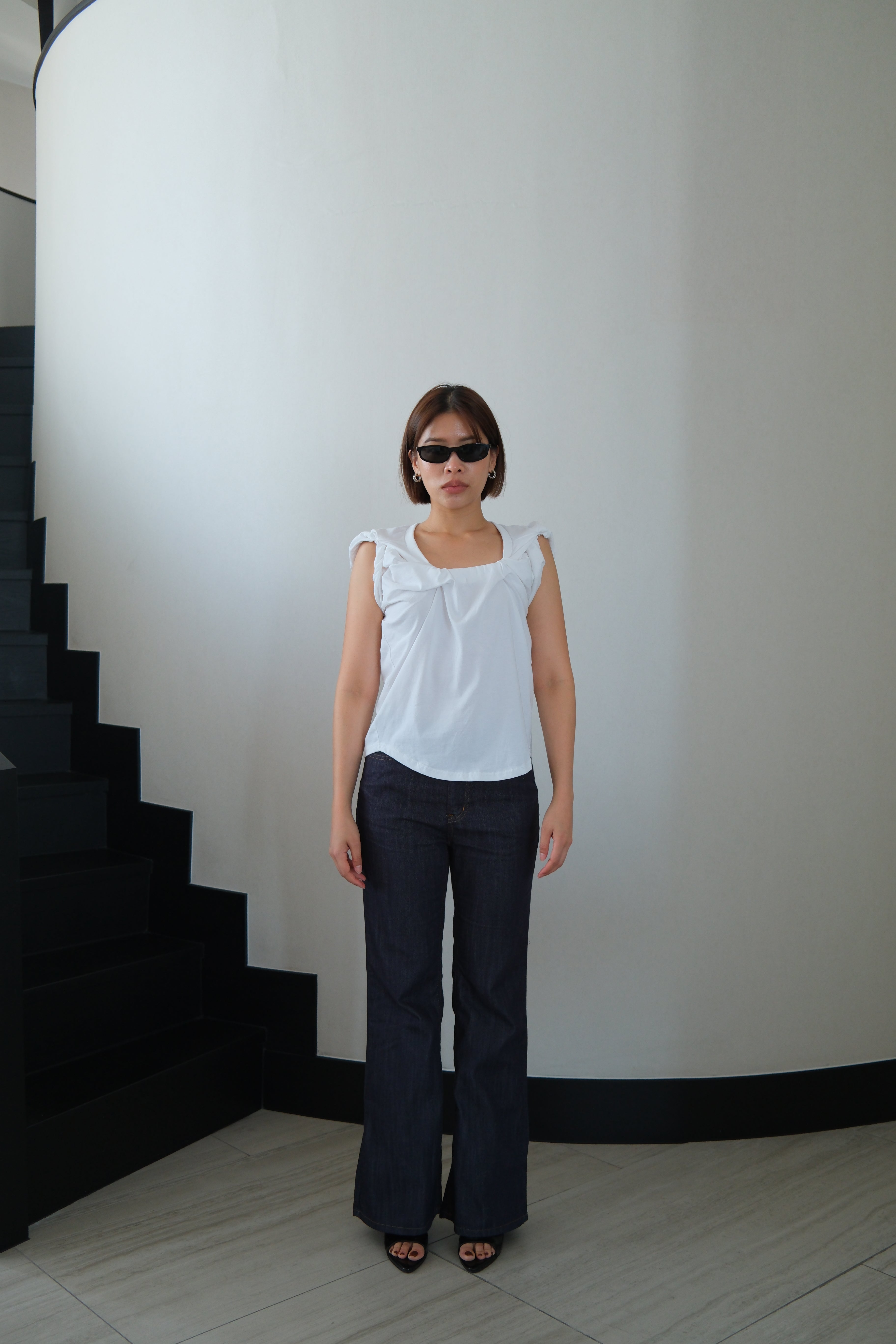 Morrow 2-Way Rolled Sleeve Top